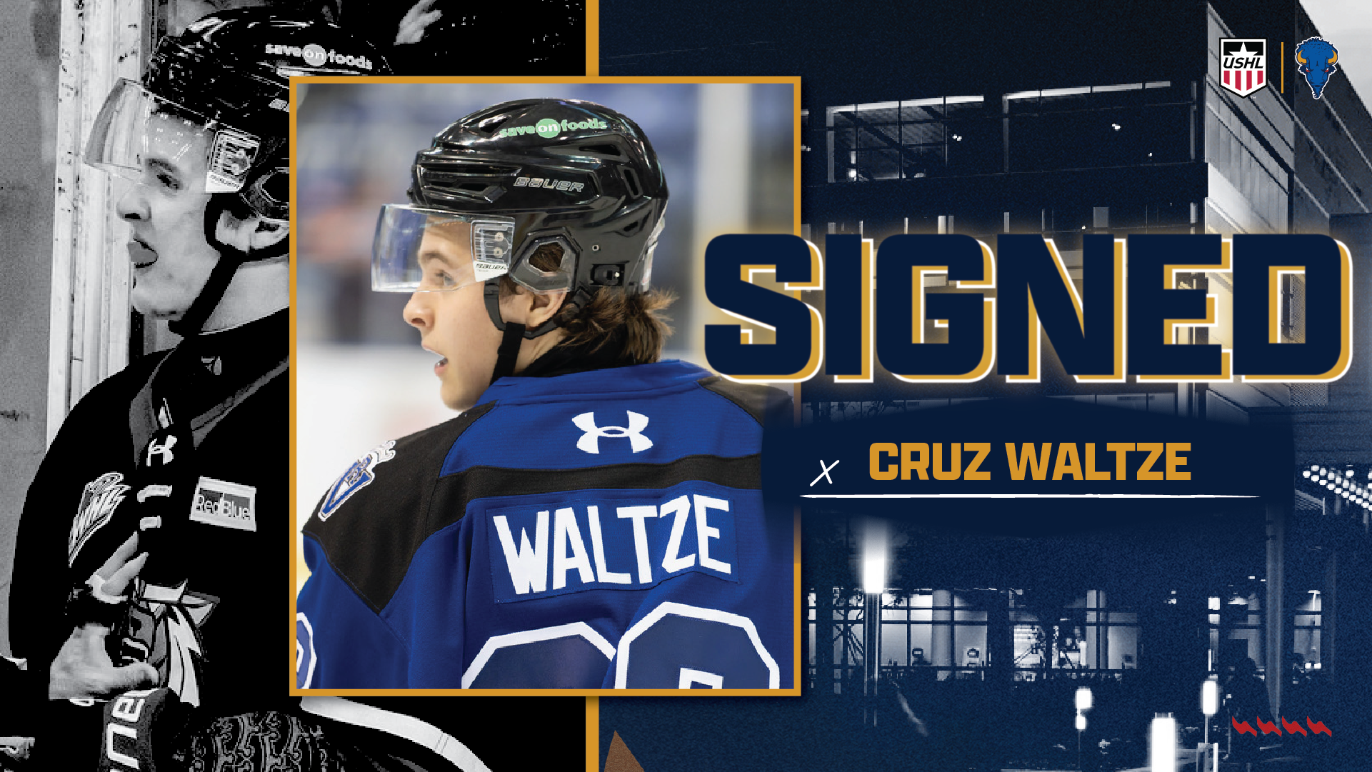 Sioux Falls Stampede Sign Forward Cruz Waltze