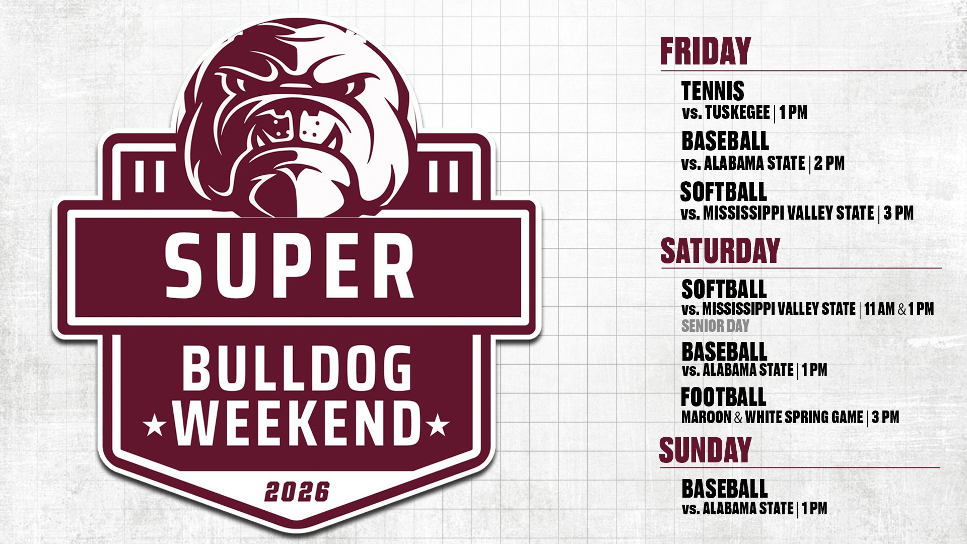 Updated Big Bulldog Weekend