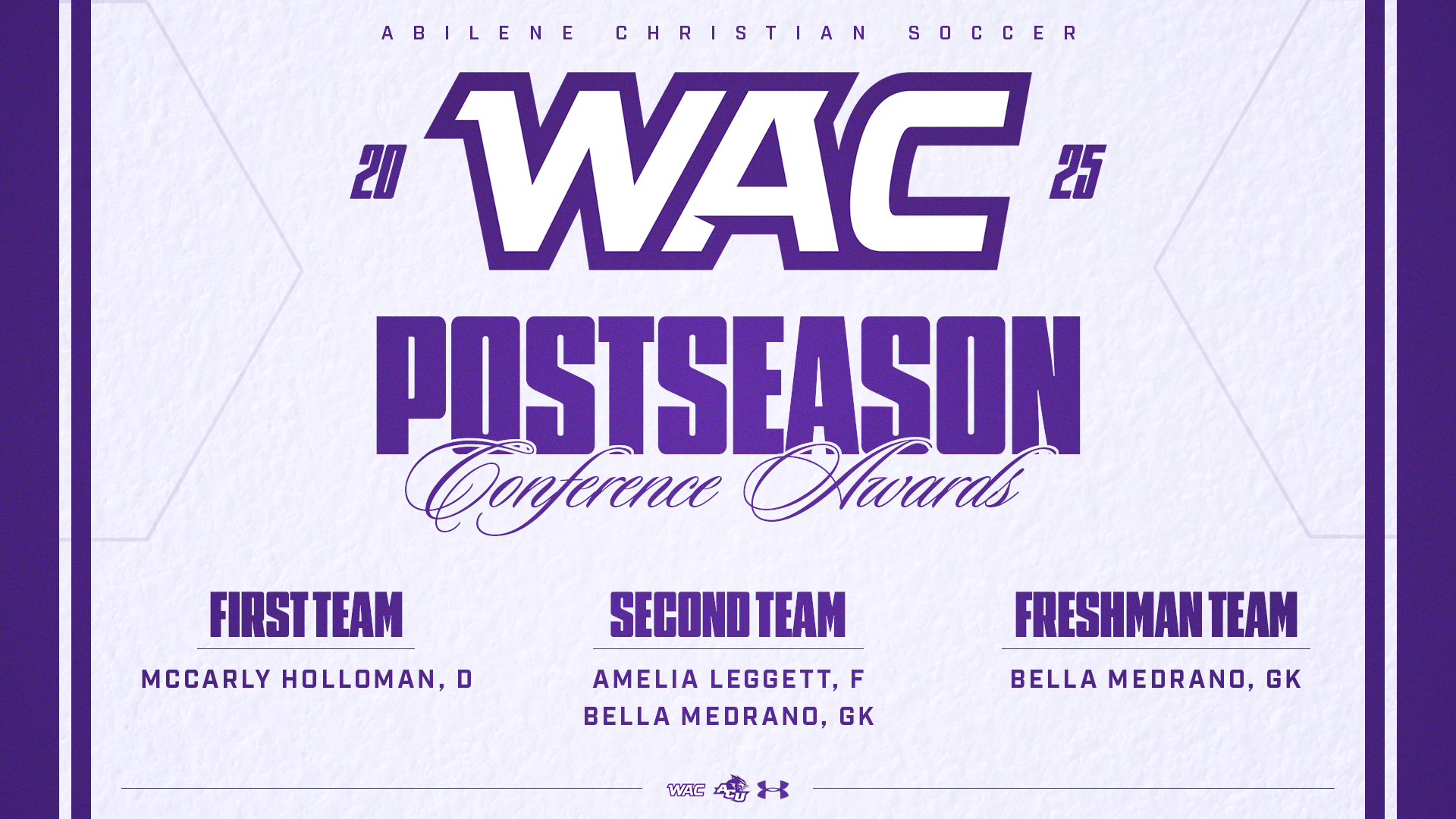 2025 Soccer WAC Postseason Awards Graphic