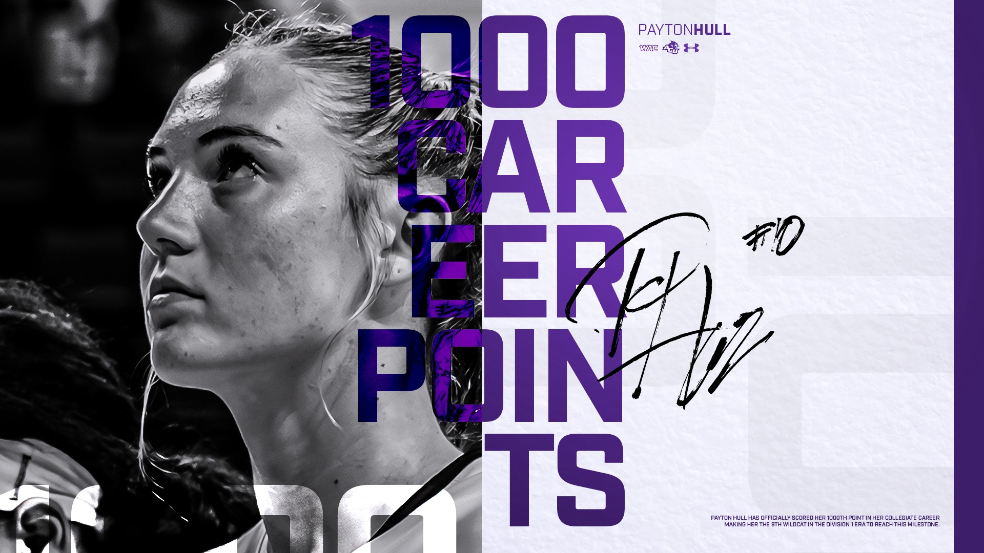 Payton Hull 1,000 Points Graphic