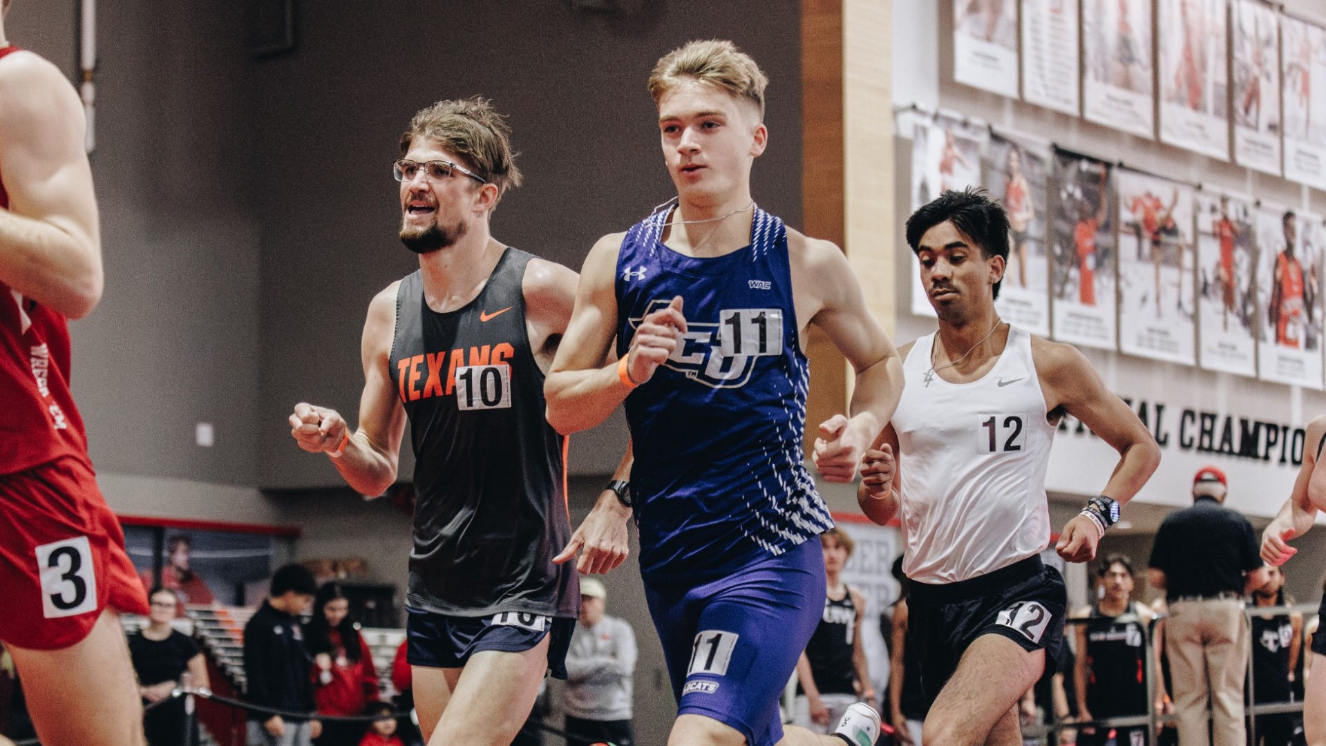 Vincent Luffey runs in a January 2025 event at Texas Tech