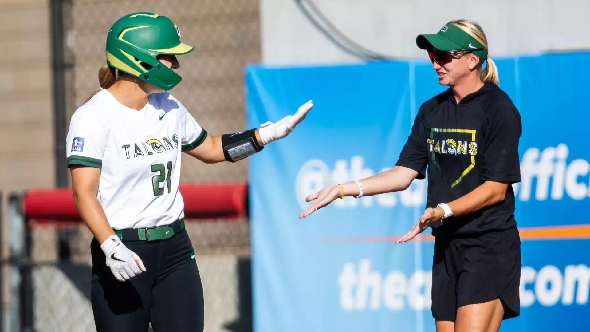 Jo Koons as assistant coach with the AUSL's Talons in summer 2025