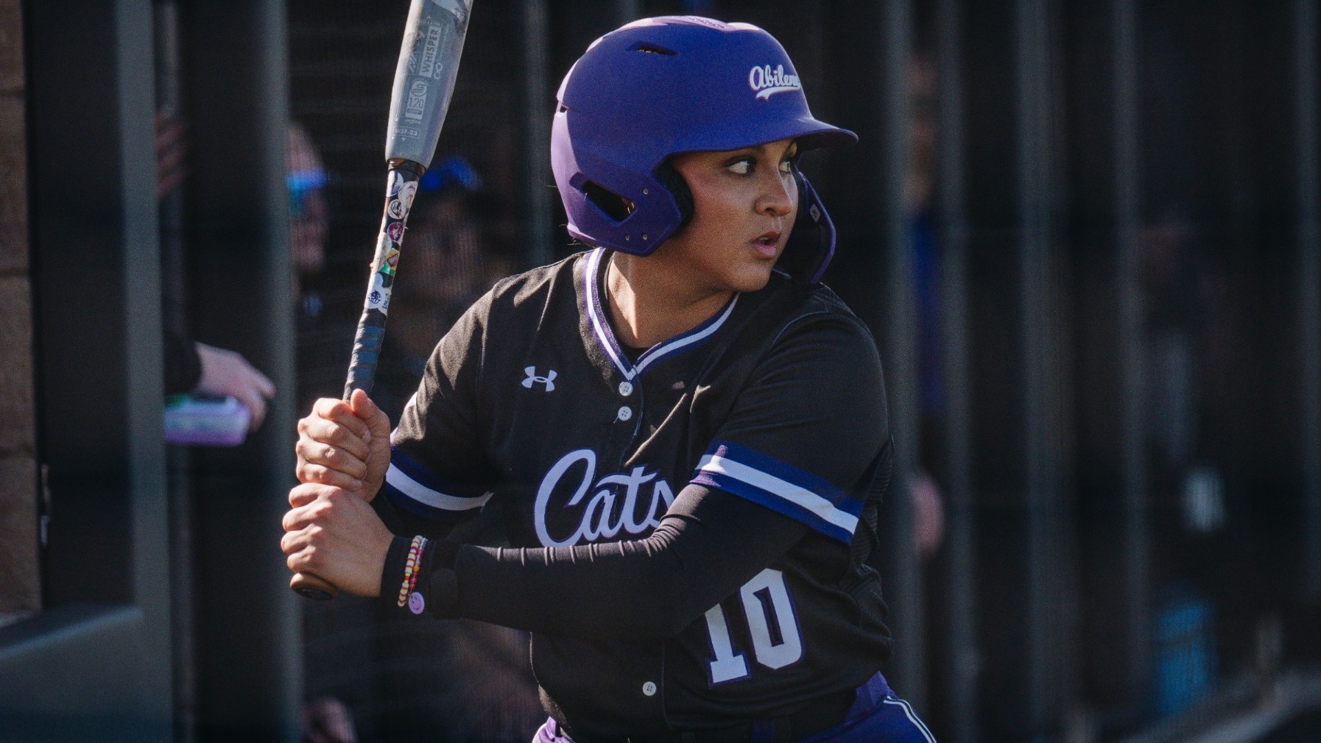 Valerie Ornelas stands in the on-deck circle vs South Dakota State.
