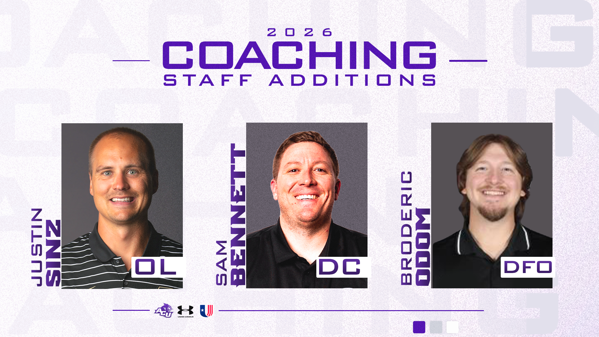 2026 football coaching additions graphic