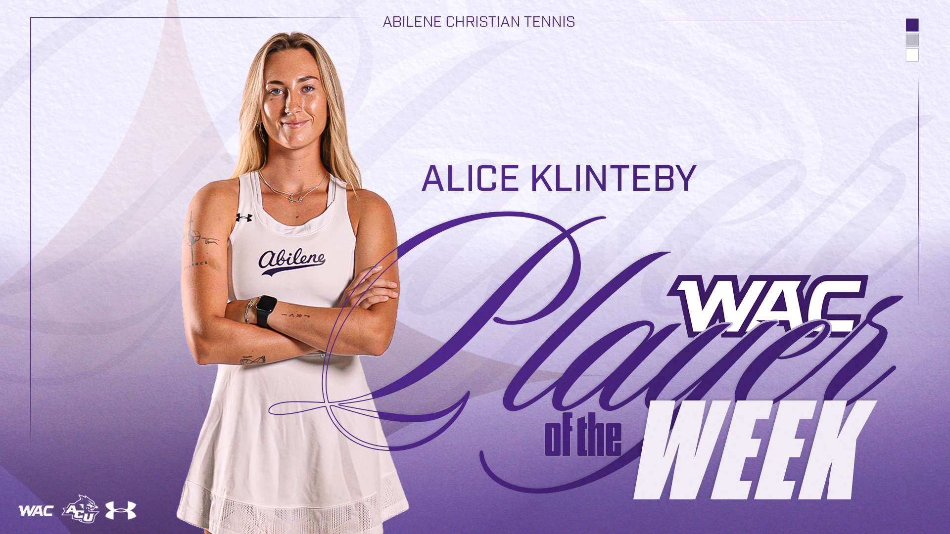 Alice Klinteby WAC Player of the Week