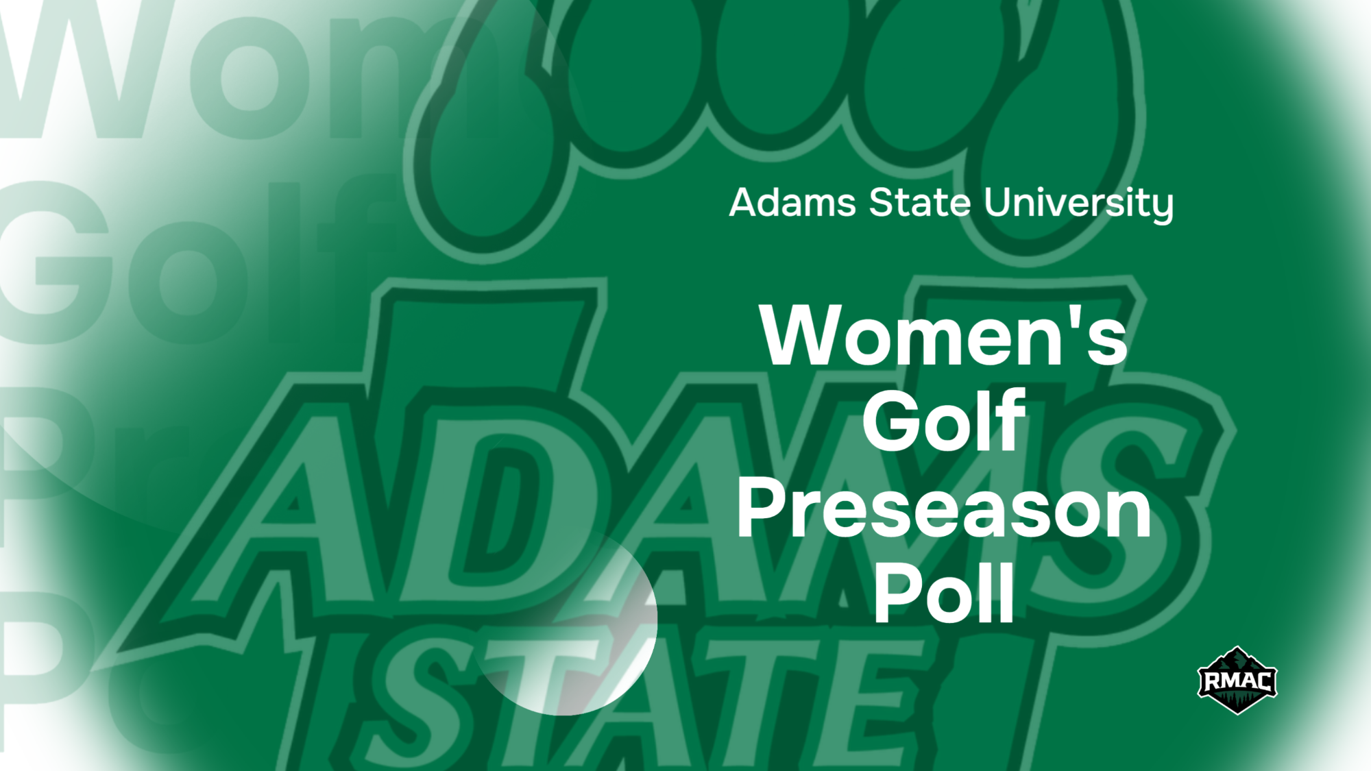 Women's Golf Preseason Poll Graphic