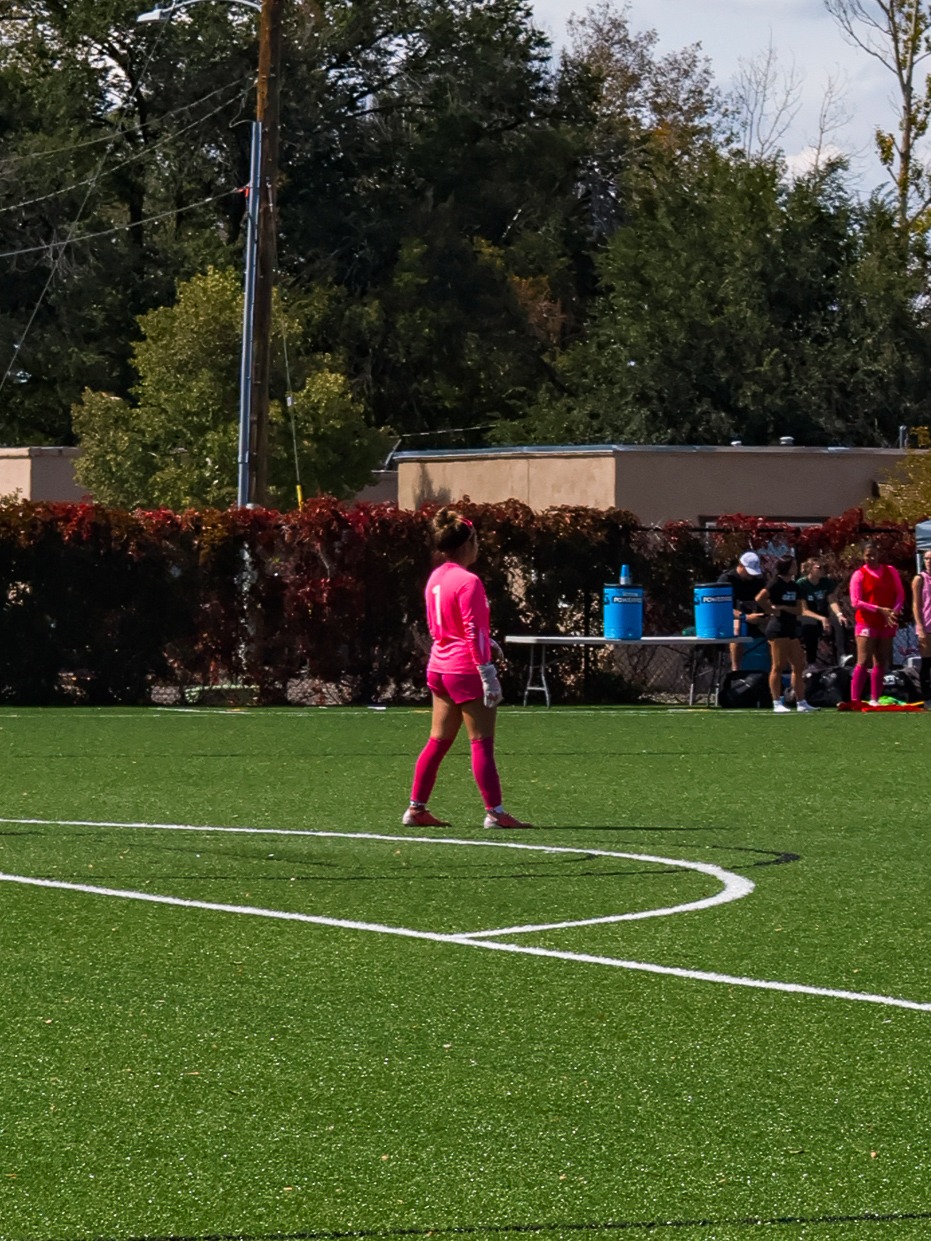 Goalie #1 Mari Jimenez Points out Defense at Home Match
