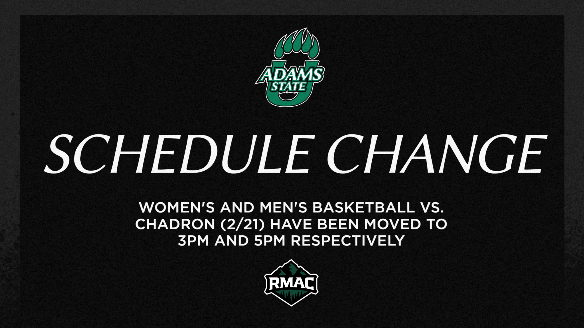 Basketball Schedule Change