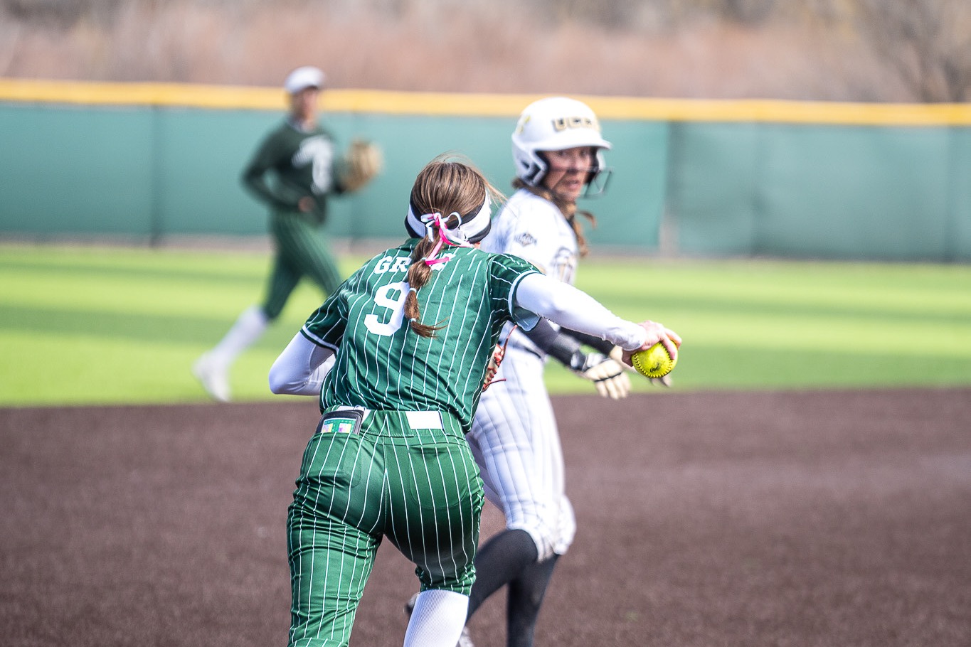 SBALL player caught in a rundown UCCS