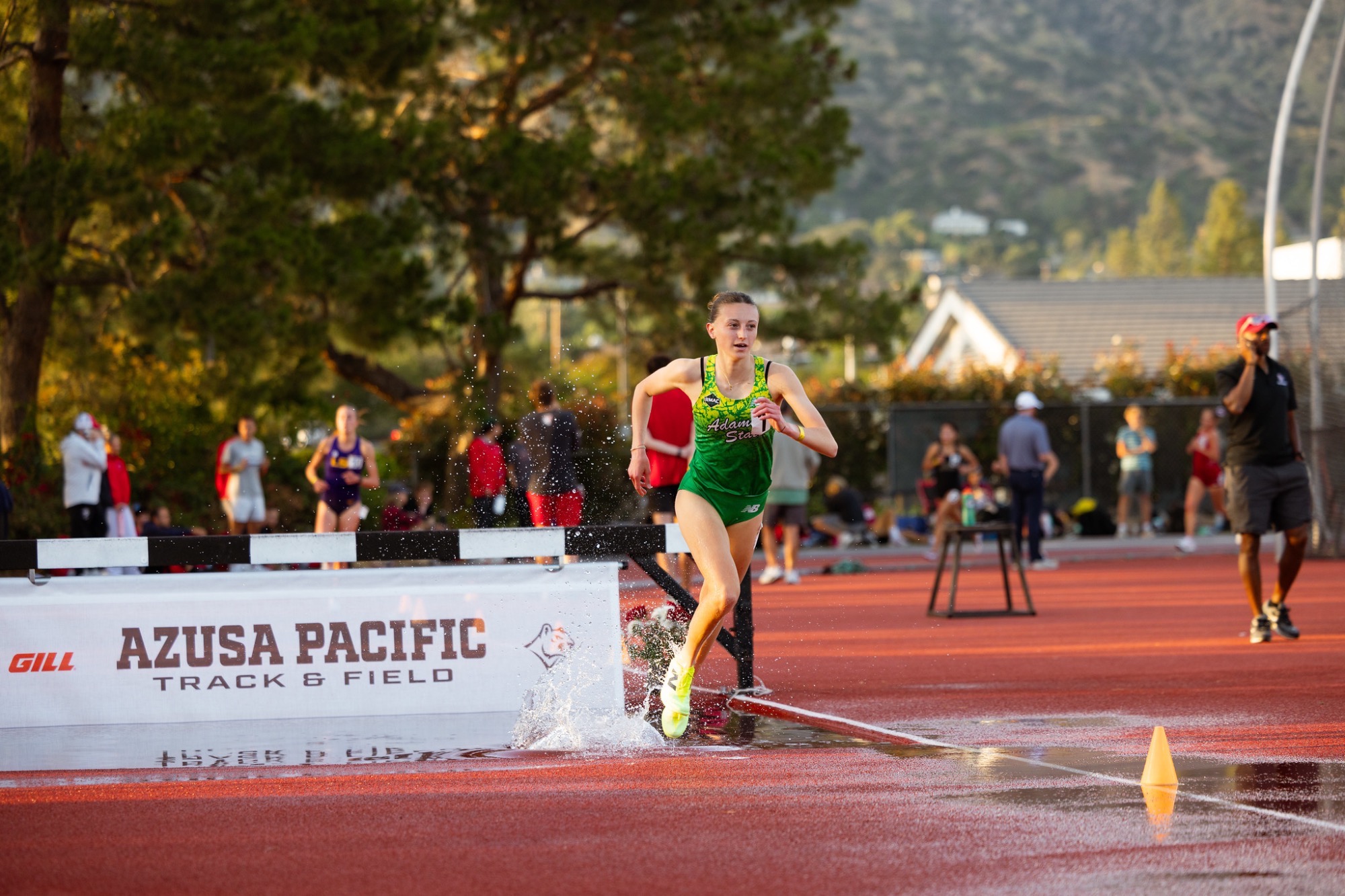 Marie Garret competes in the steeplechase at Bryan Clay 2026