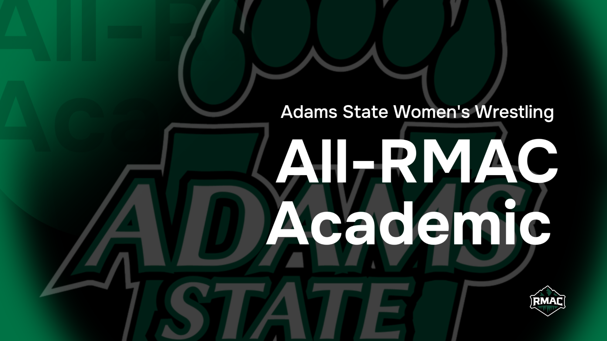 Adams State Women's Wrestling Academic All-RMAC
