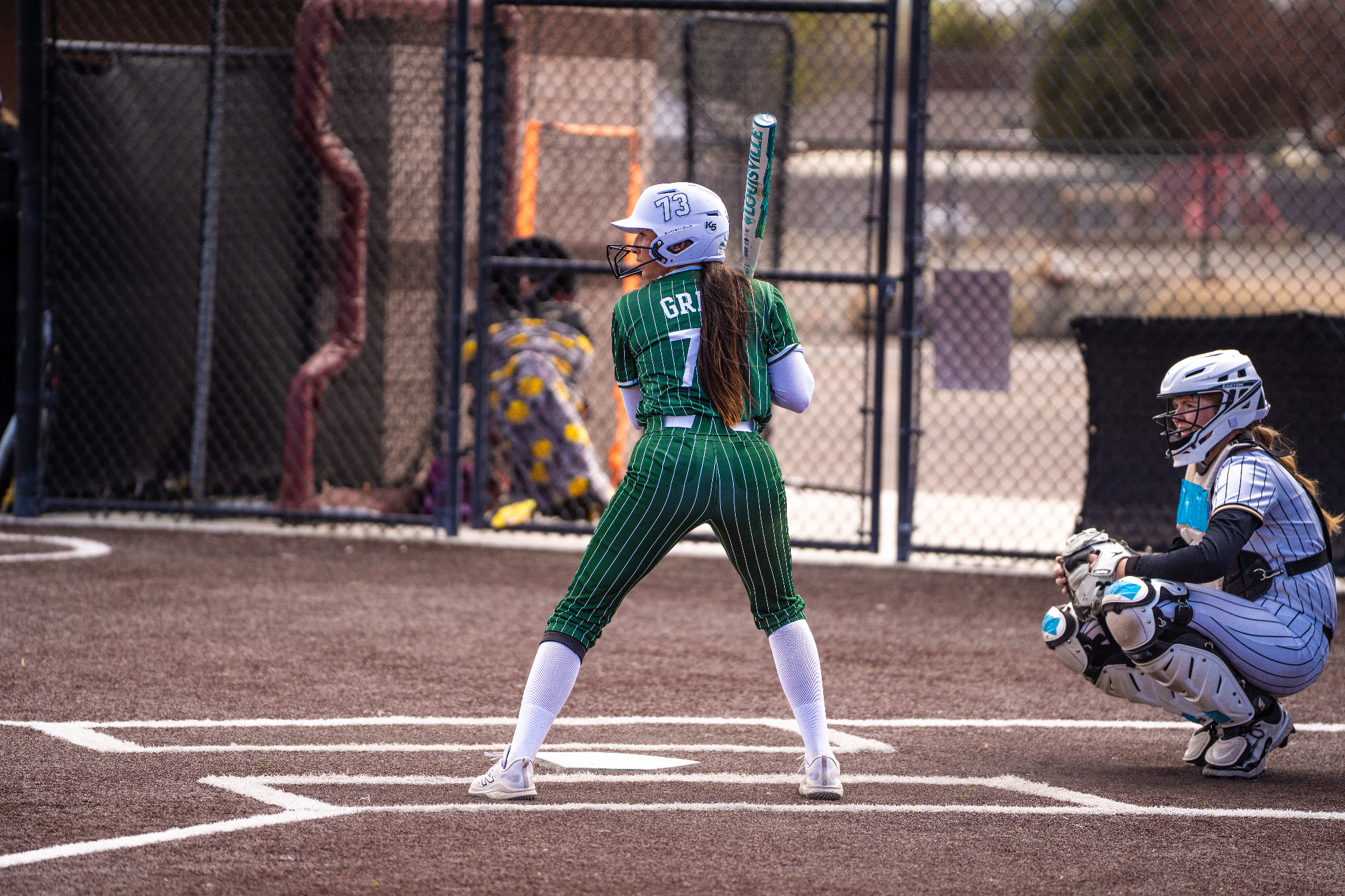 Isabel Rodriguez up to bat at home