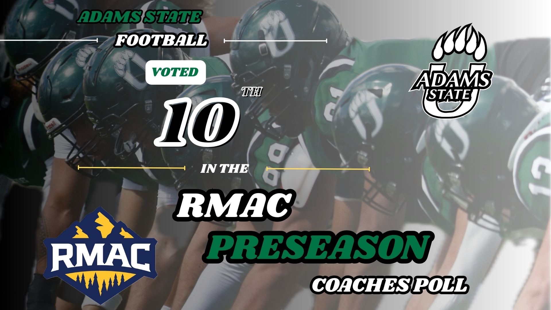Grizzly football voted 10th in RMAC Preseason Poll 