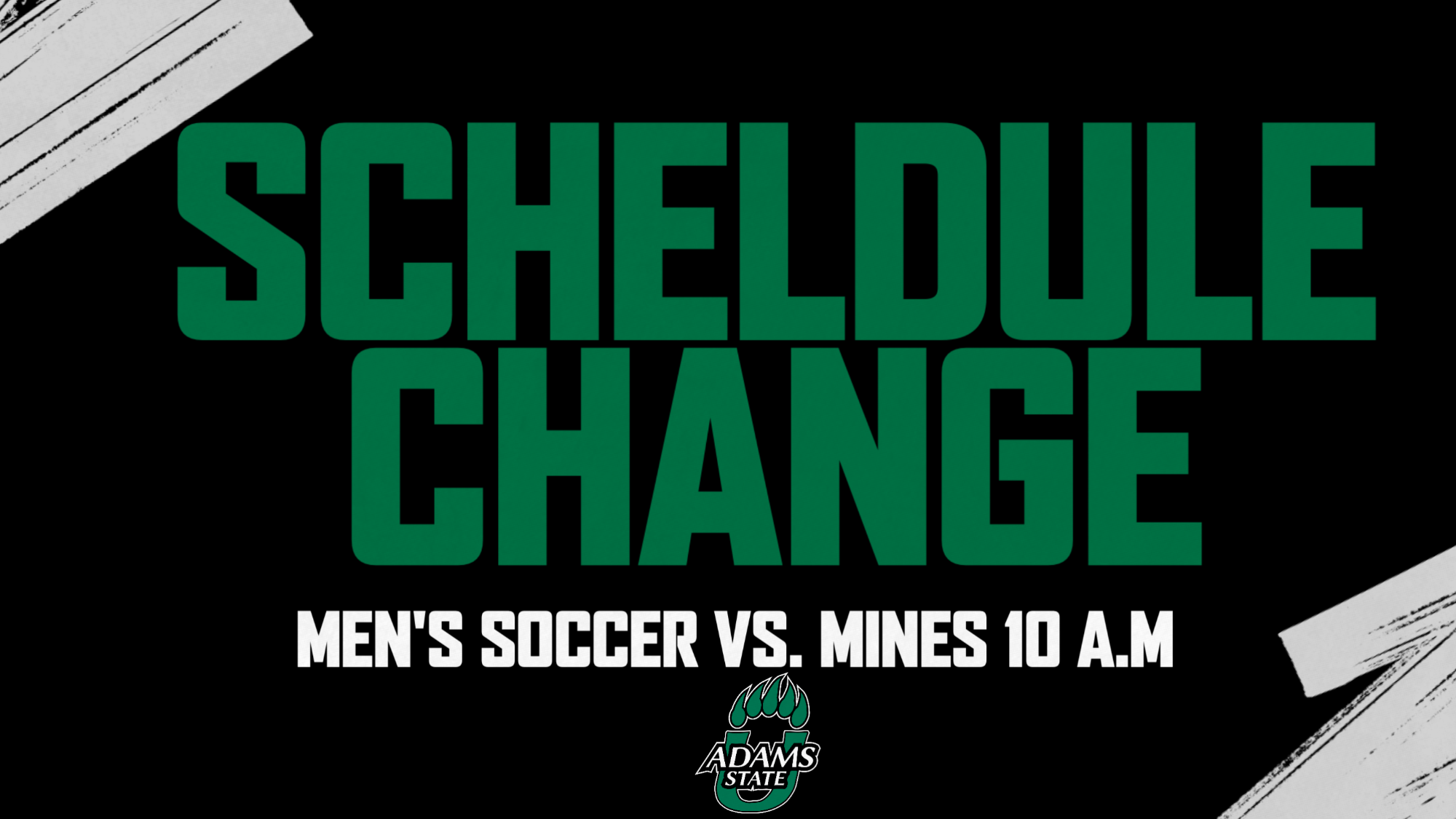 Men soccer schedule change 