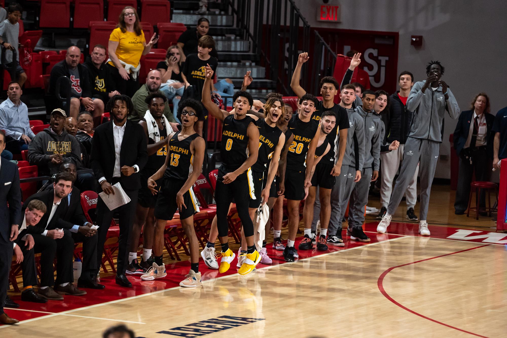 Streak Snapped Men's Hoops Defeats Saint Rose for First NE10 Victory Adelphi University