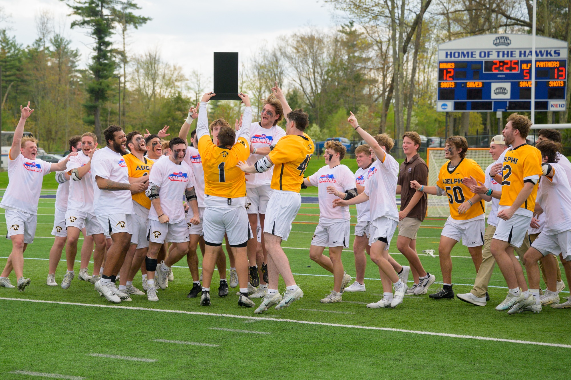 Images from the 2025 NE10 MLAX NE10 Championship game at Saint Anselm. 