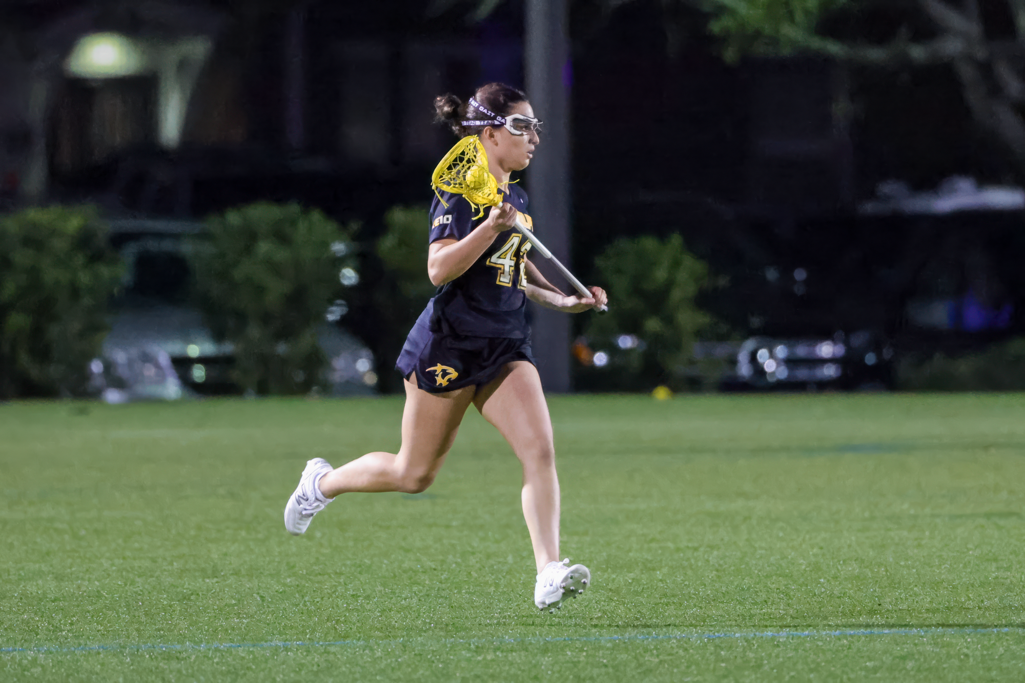 Feb 17, 2026; Melbourne, FL, USA; Adelphi women's lacrosse during a game against Florida Tech at the Florida Tech’s Rick Stottler Field. Mandatory Credit: Mike Watters
