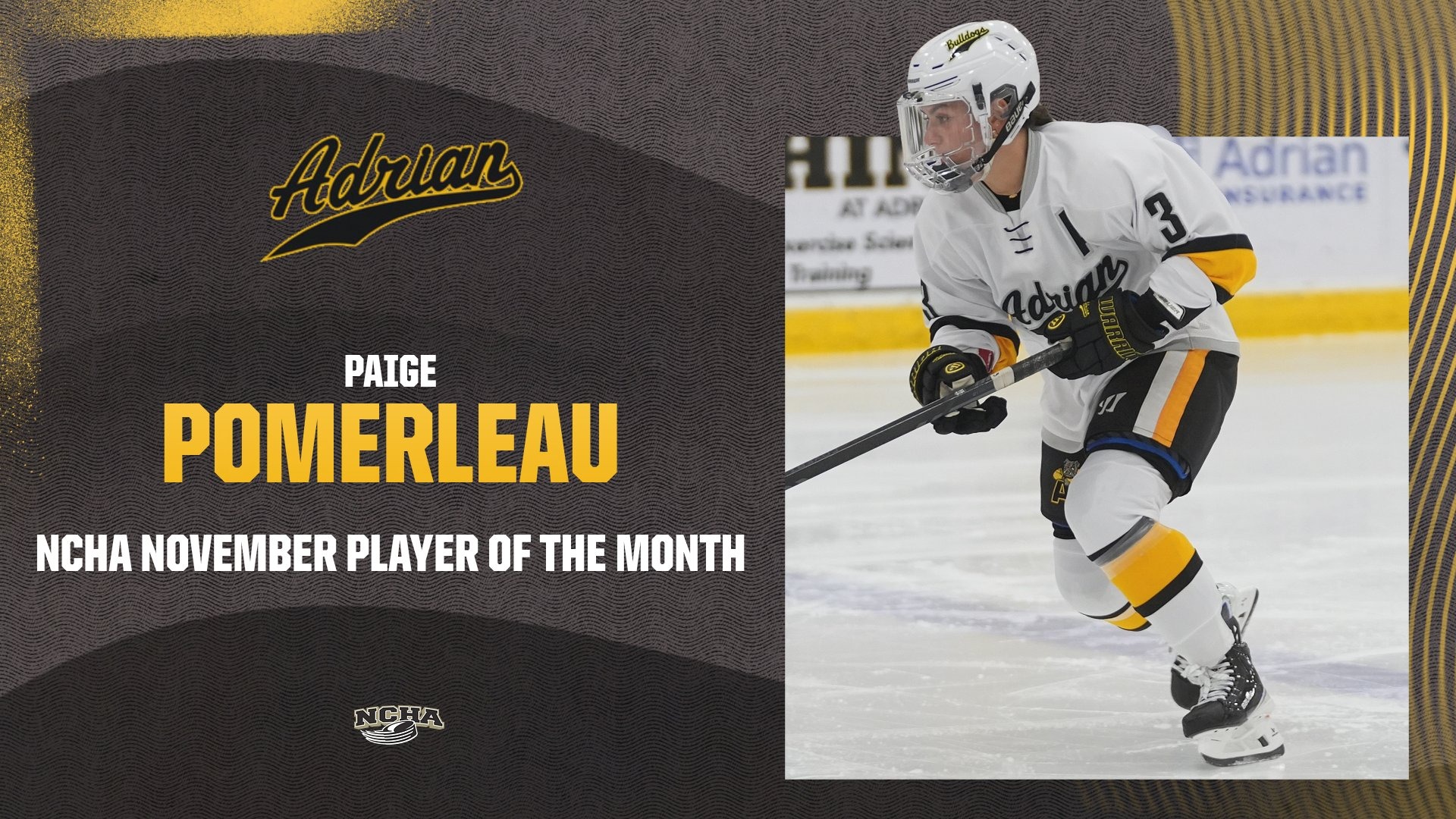 November 2025 Pomerleau NCHA Player of the Month