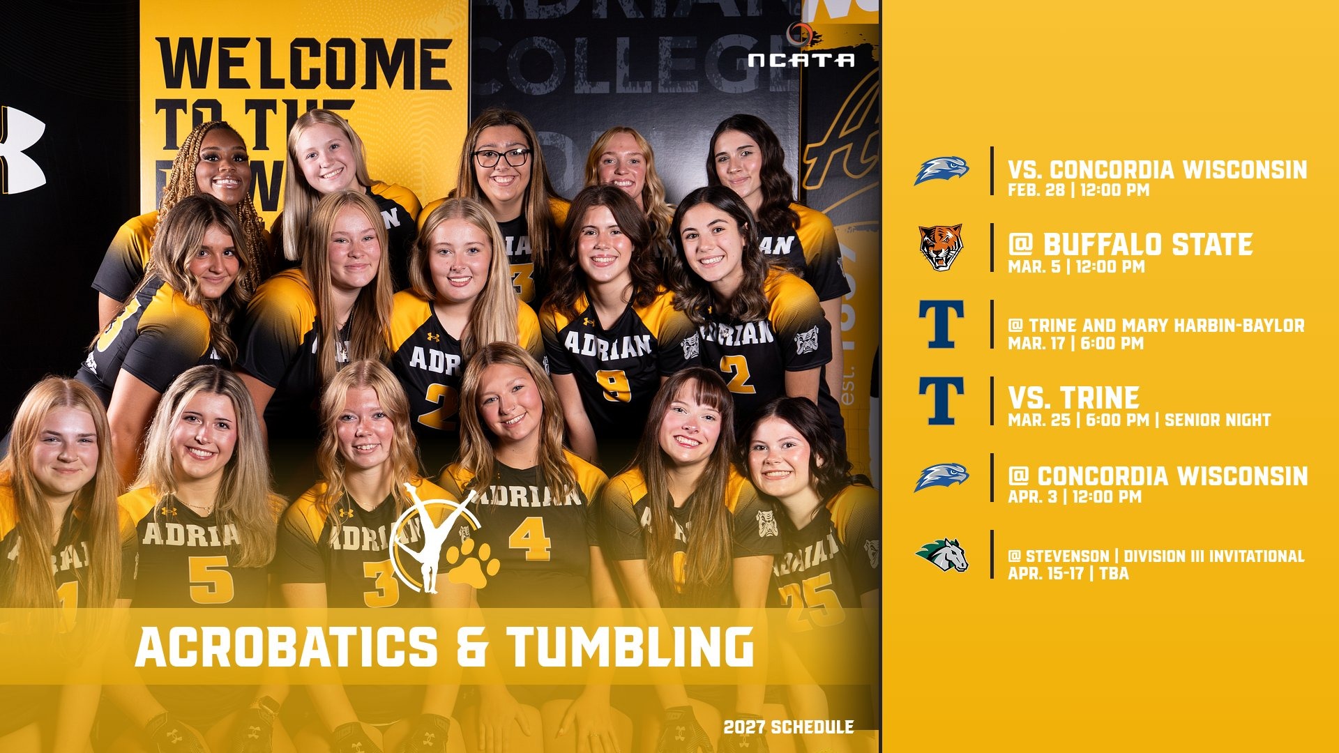 Acrobatics & Tumbling 2027 Schedule