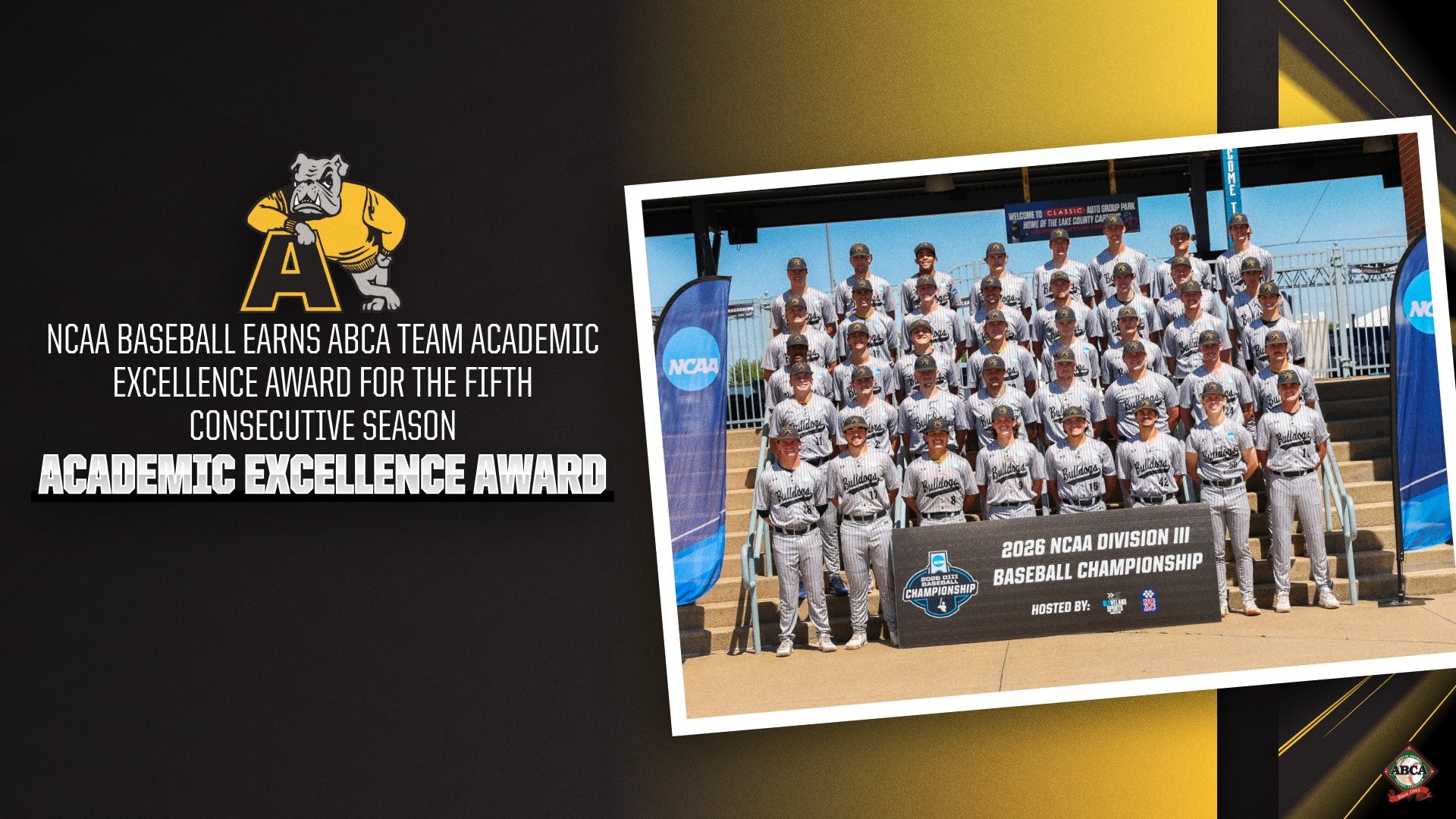 ABCA Team Academic Excellence Award 2025-26