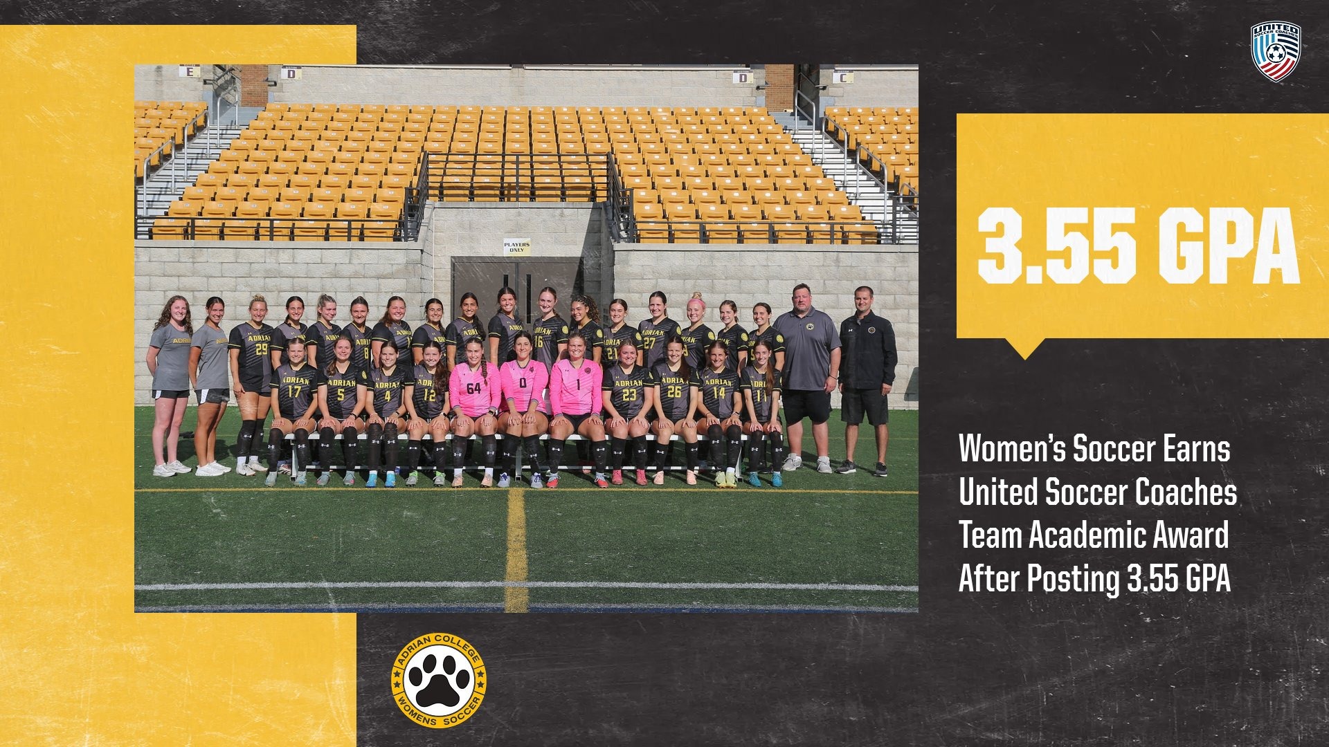 Women's Soccer Earns Academic Award Through United Soccer Coaches