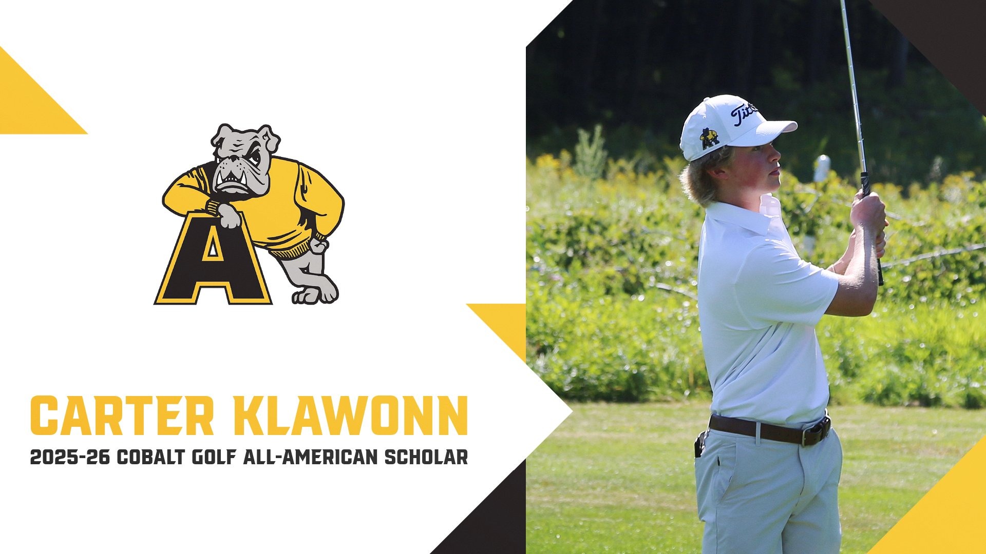 Carter Klawonn Cobalt Golf All-American Scholar