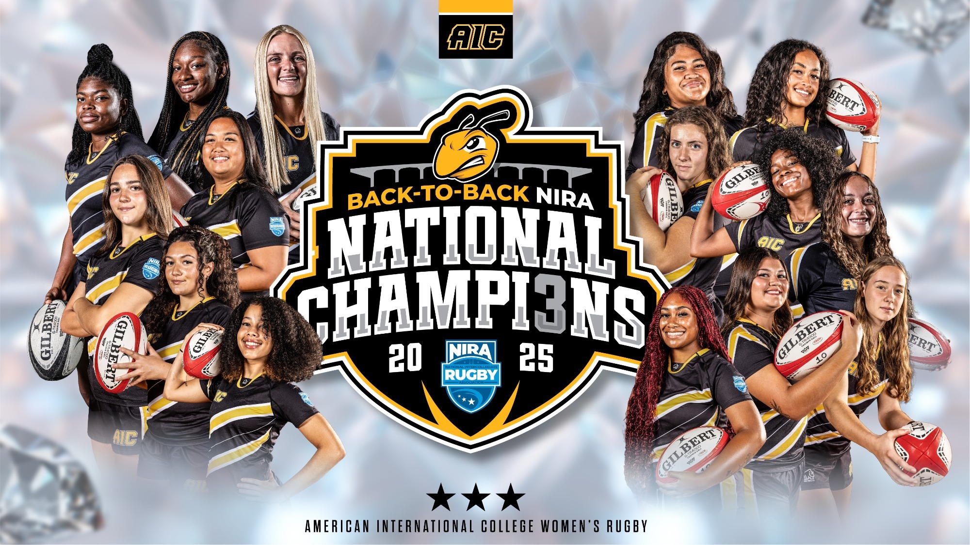 AIC Women's Rugby Three-Time National Champions