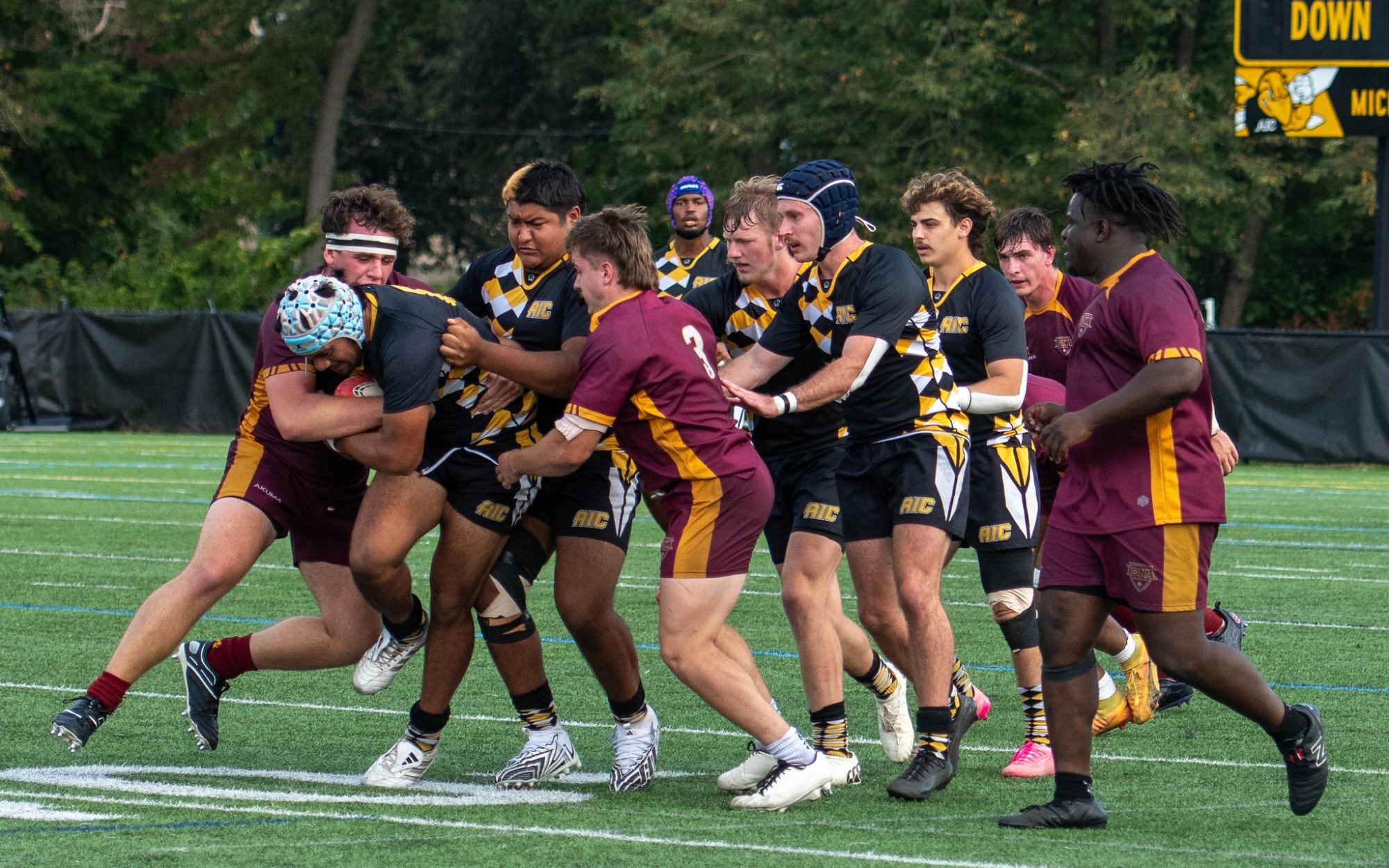AIC Rugby battles Iona