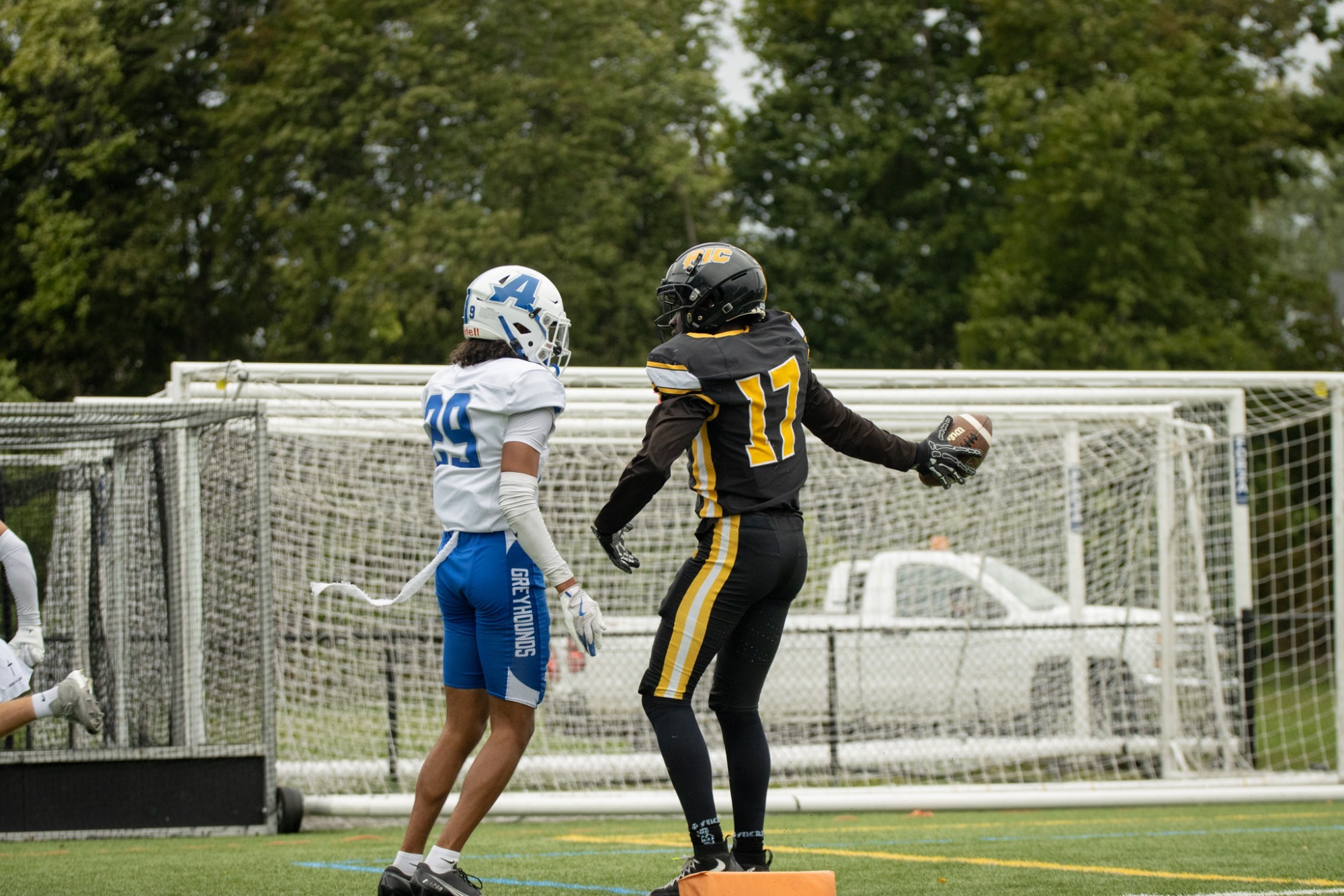 Hardley Gilmore in the end zone