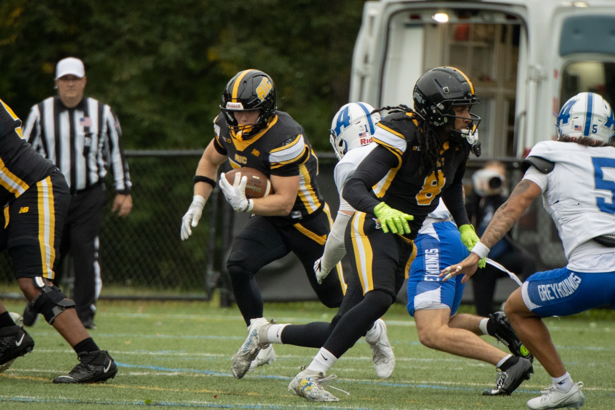 Bo Catherwood rushes against Assumption