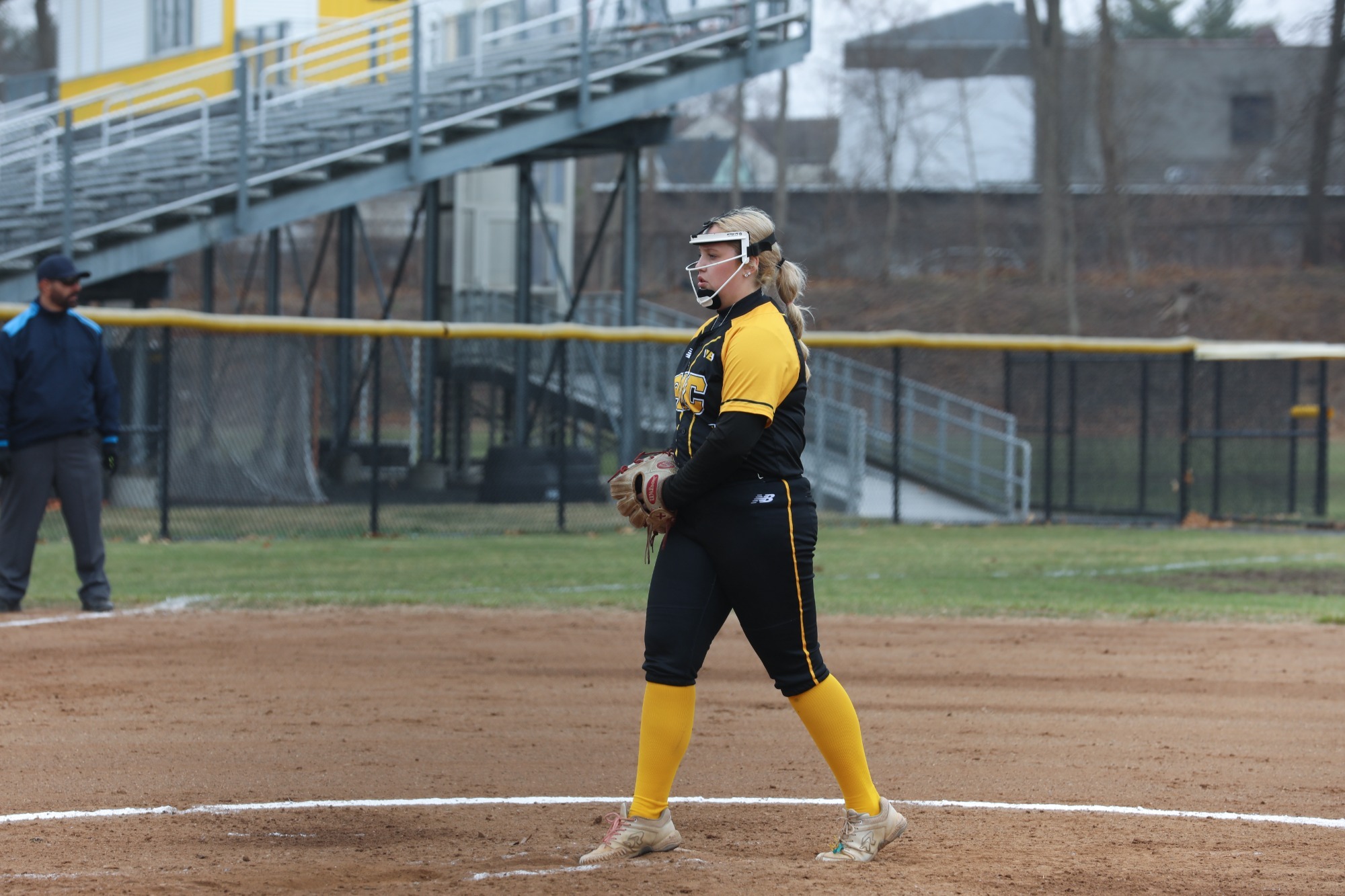 Gabrielle Lambert readies a pitch