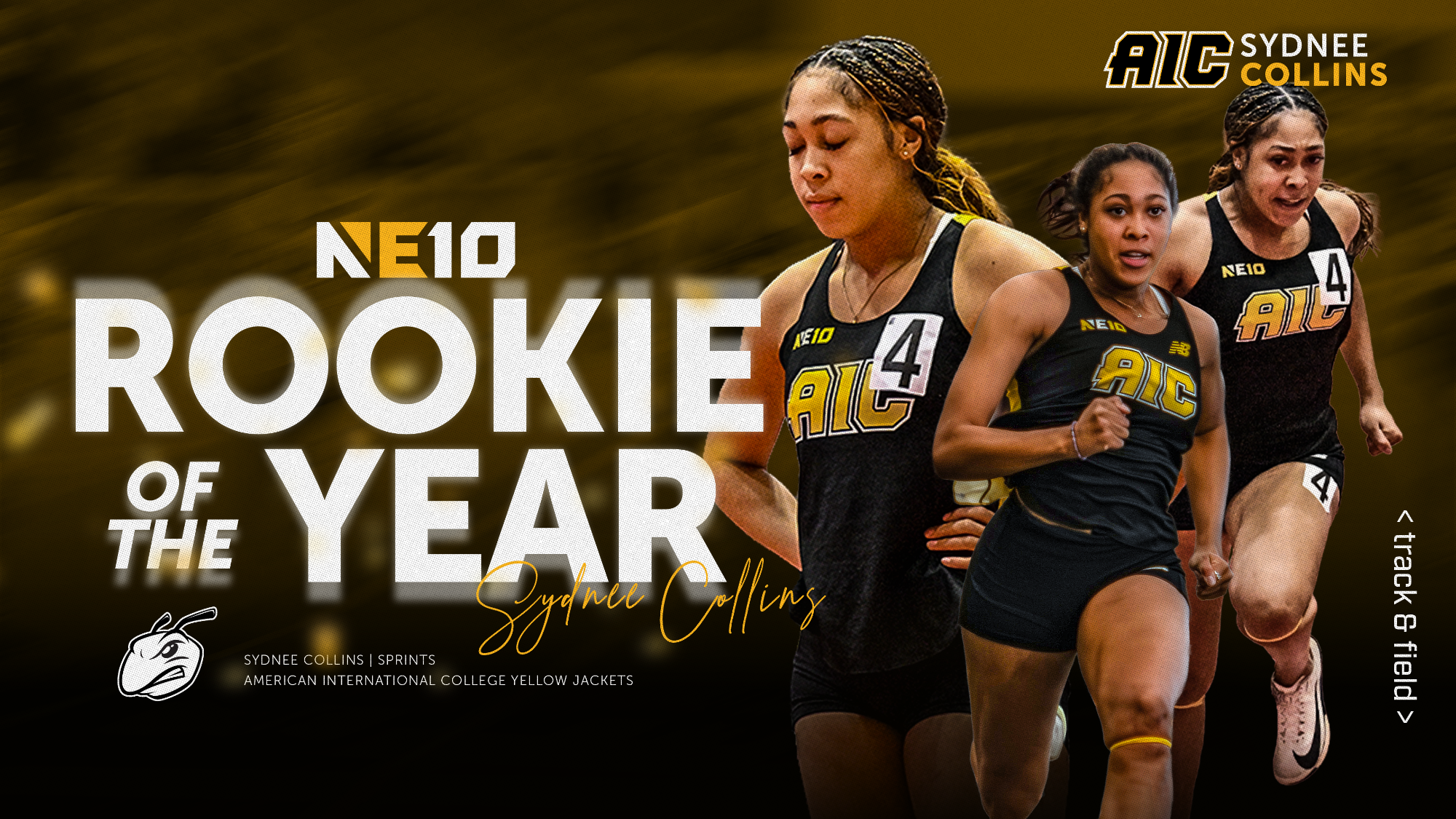 Sydnee Collins NE10 Track Rookie of the Year