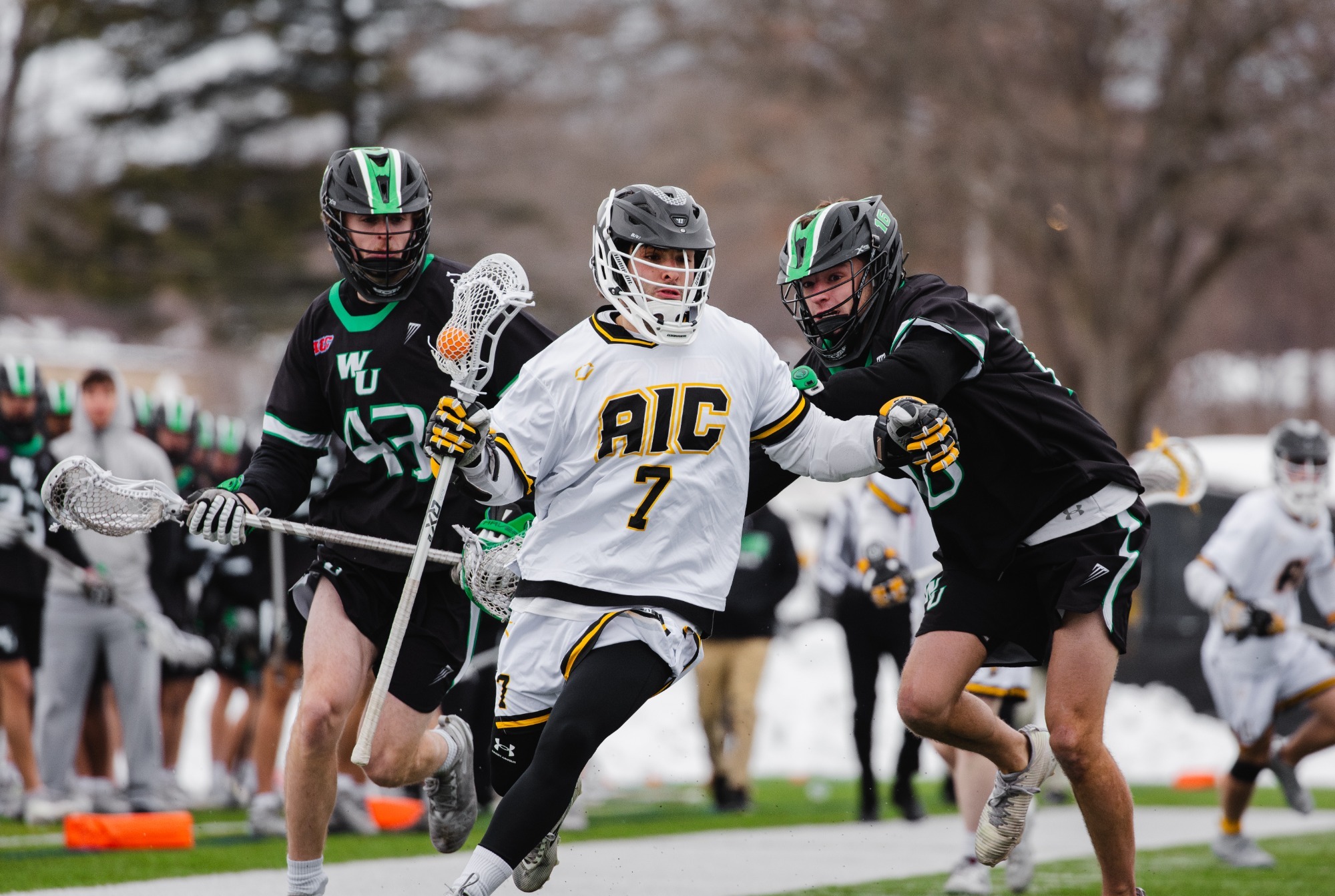 Seven Gillingham runs with the ball