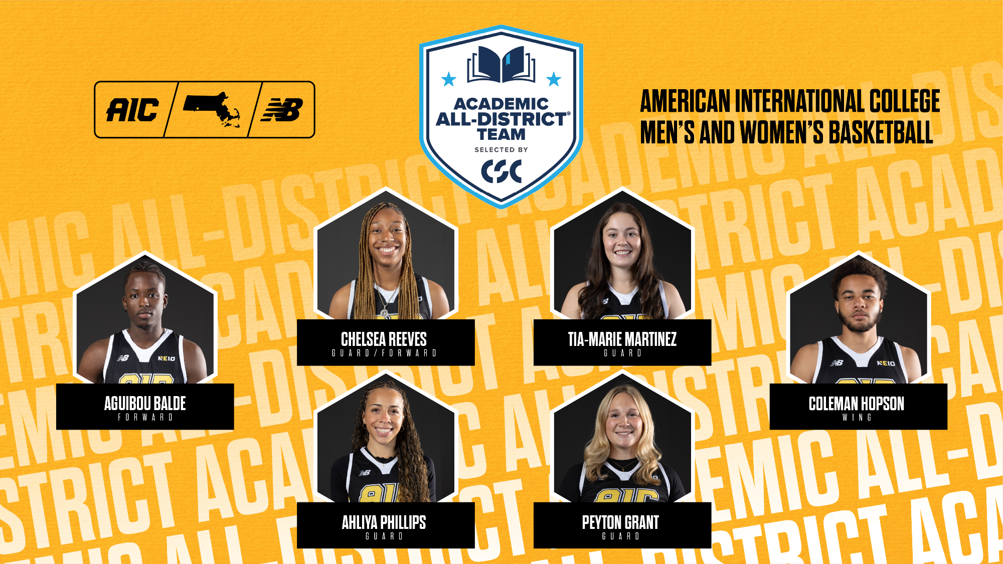 Six from Basketball named 2025-26 CSC Academic All-District