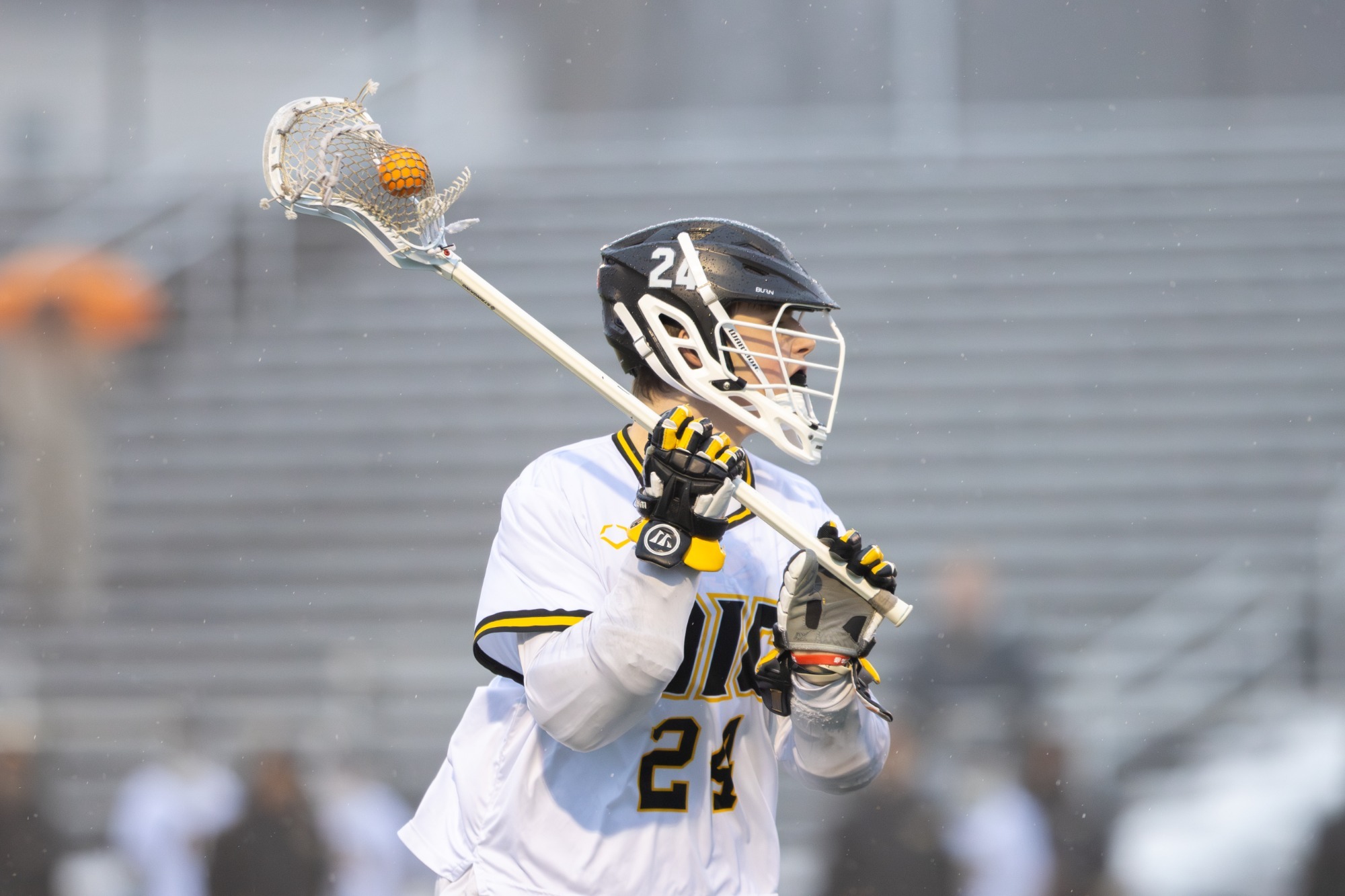 Jacob Ligor gets warmed up