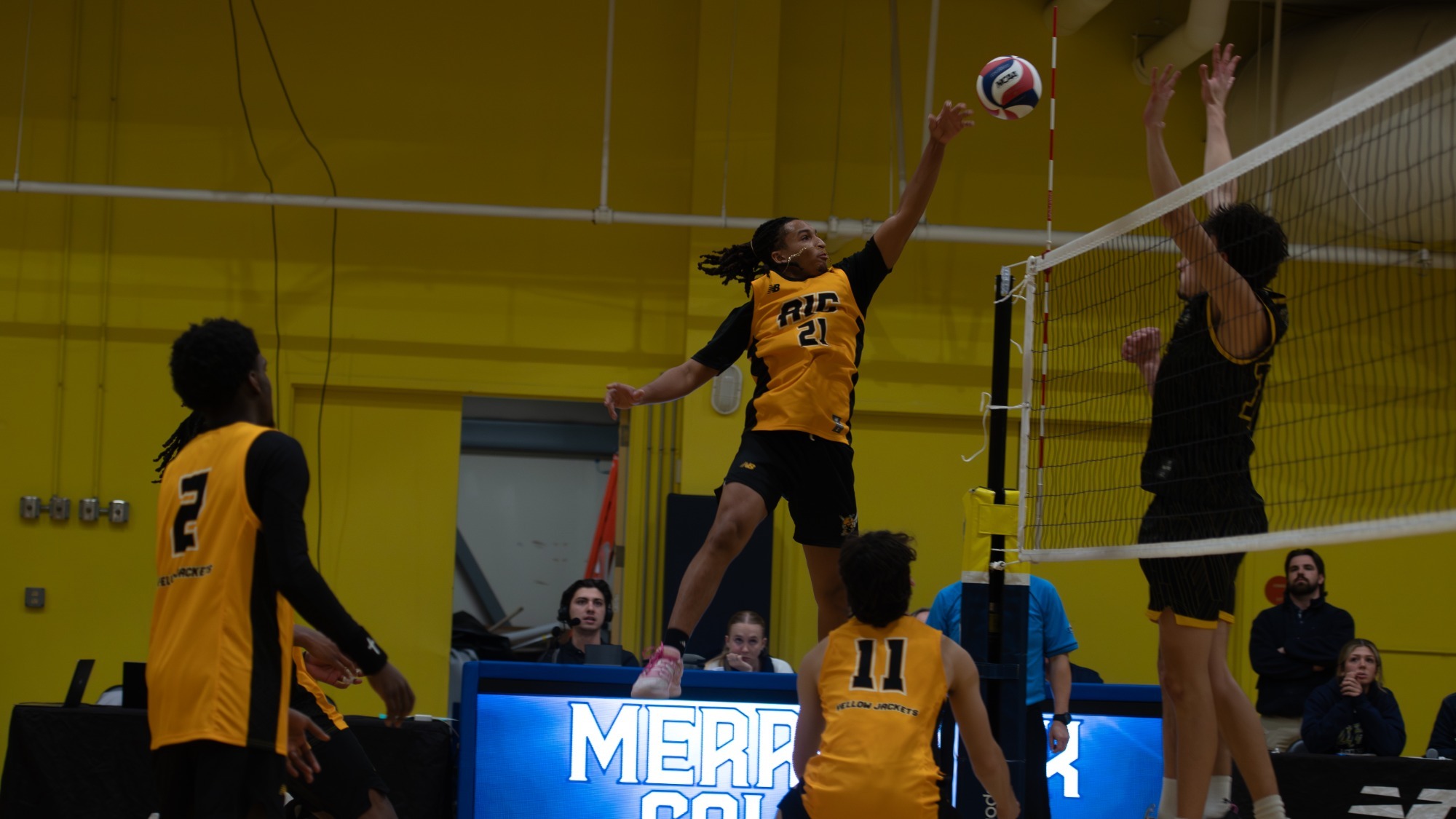 Armani Anderson hits against Merrimack