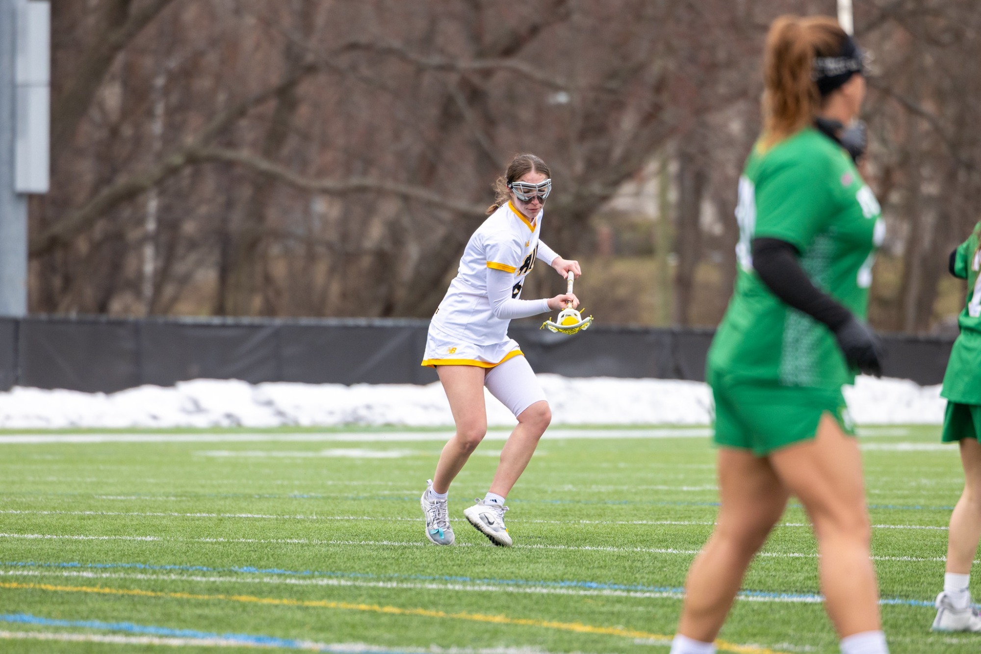 Destiny Campbell fields a pass