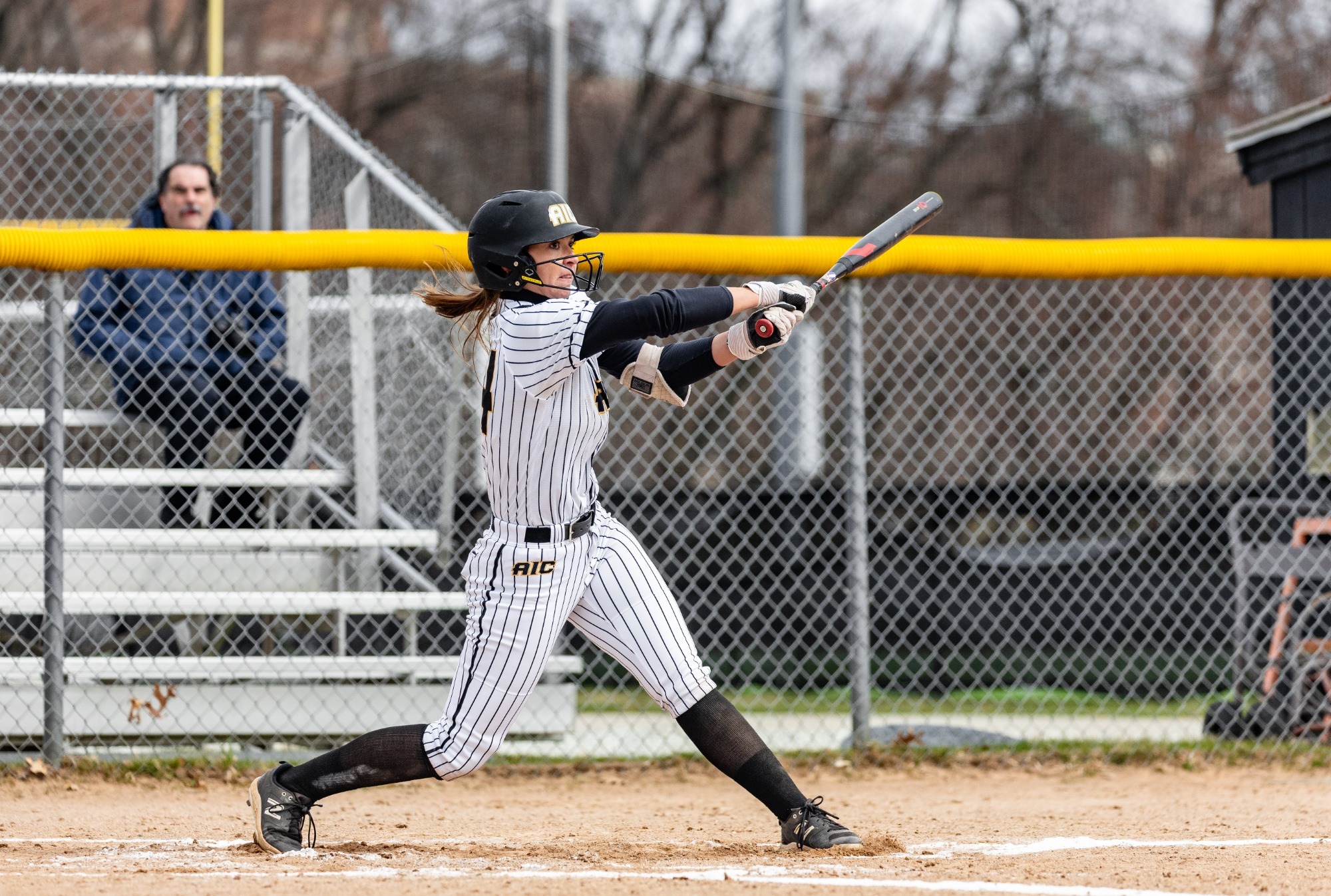 Macey Burns takes a swing