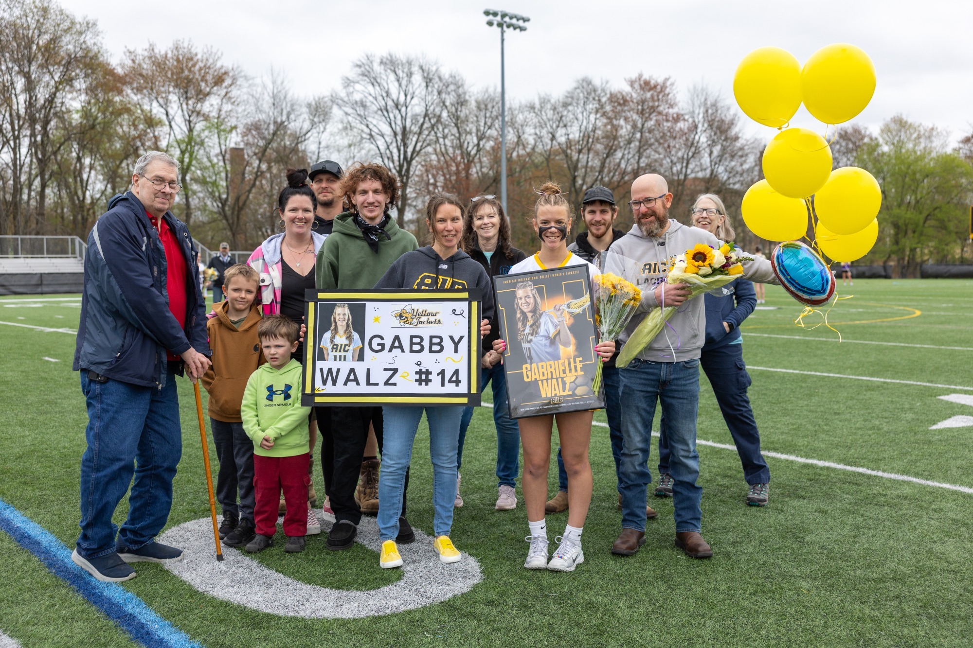 Gabrielle Walz celebrates senior day with her family