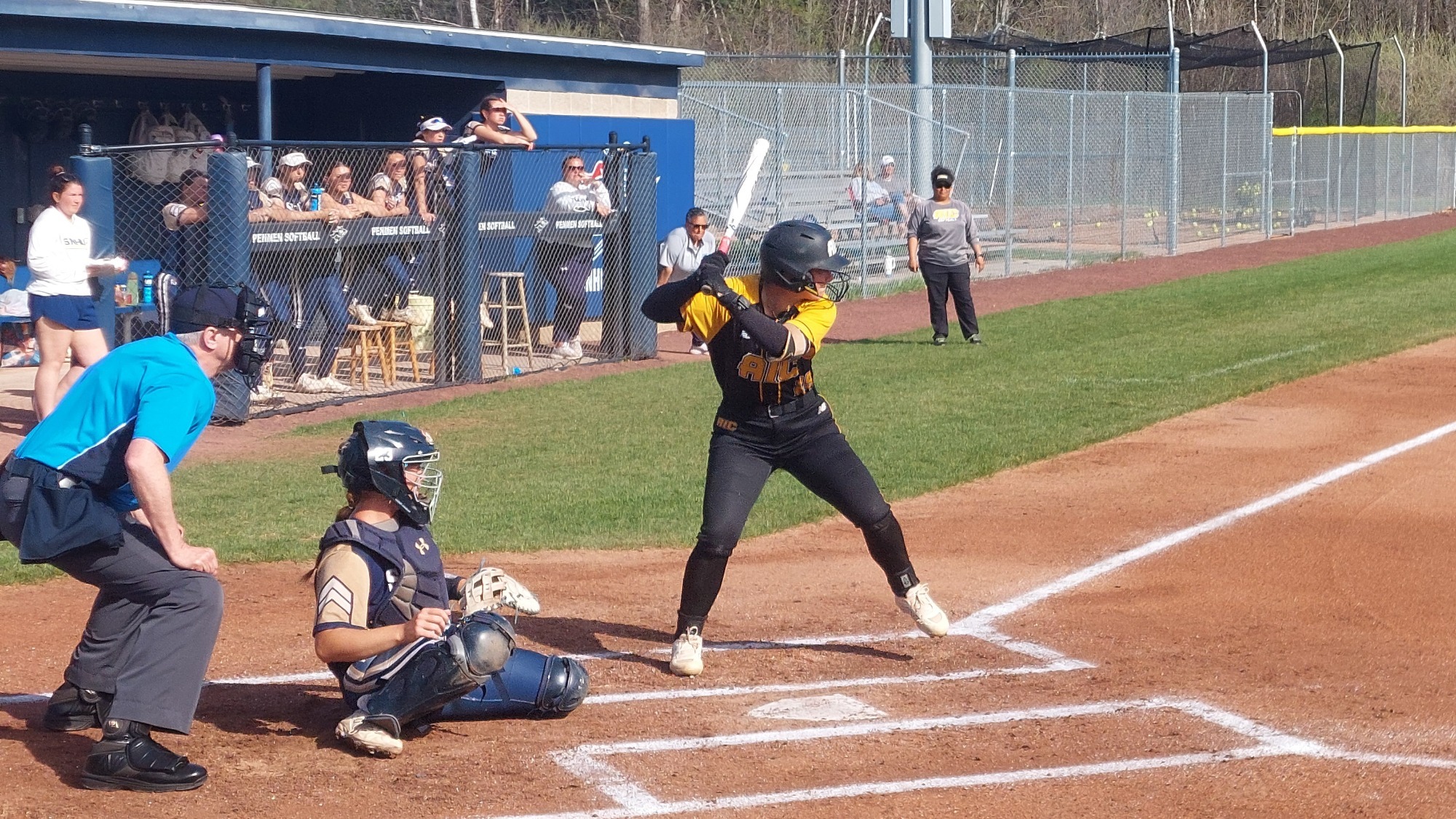 AIC softball bats against SNHU