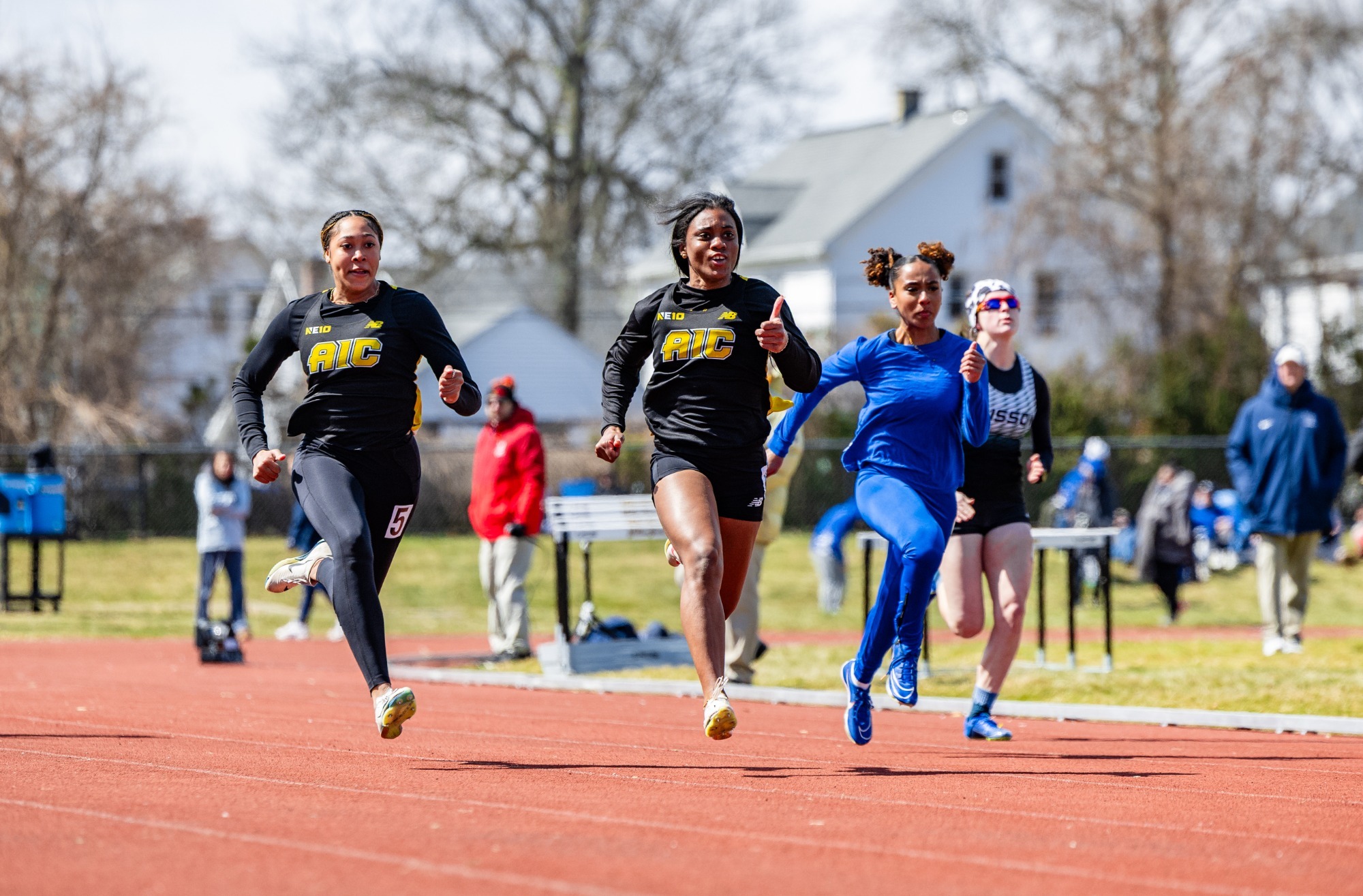 AIC track and field runs a sprint at the 2026 home opener