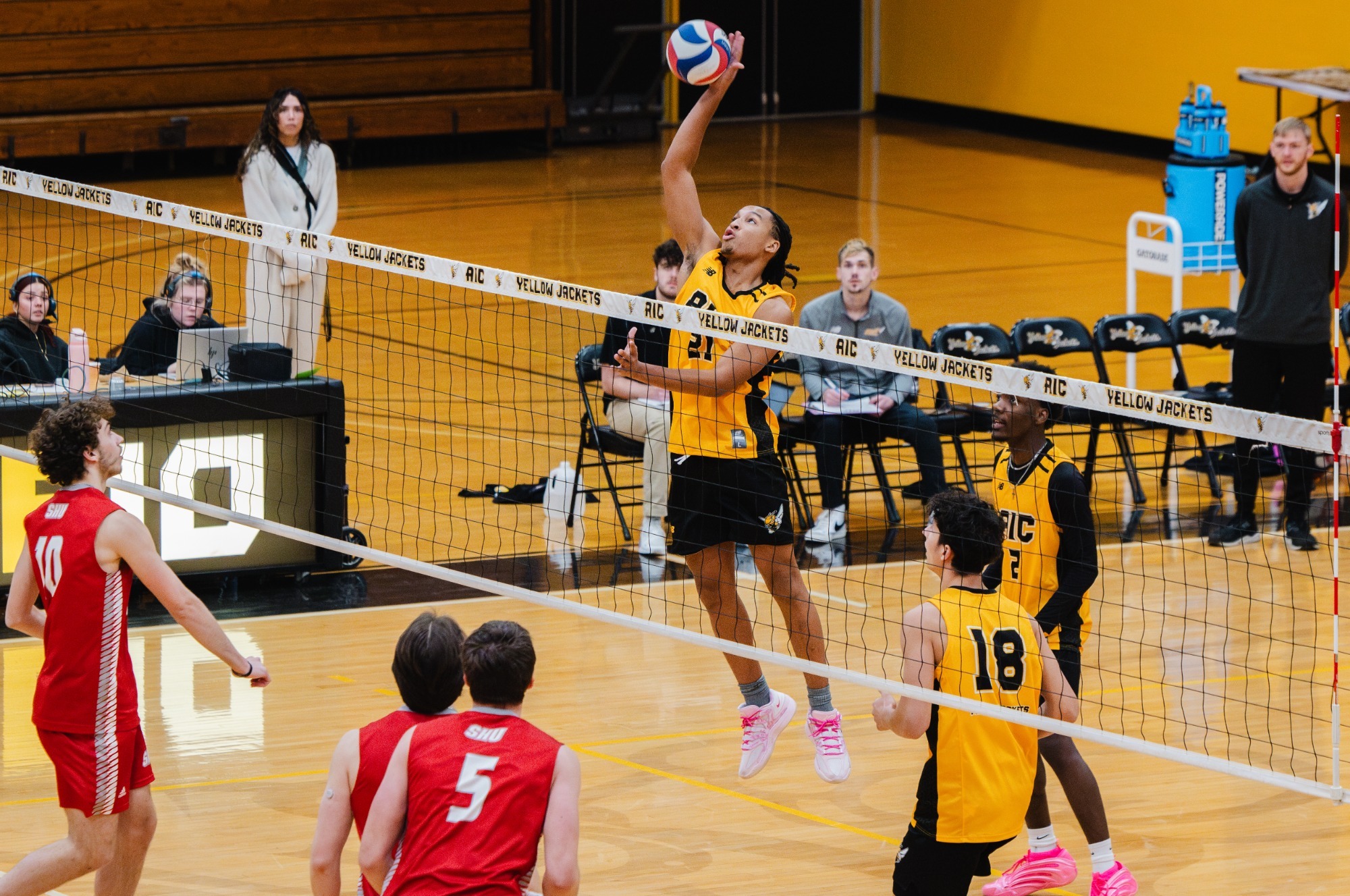 Armani Anderson goes up for an attack