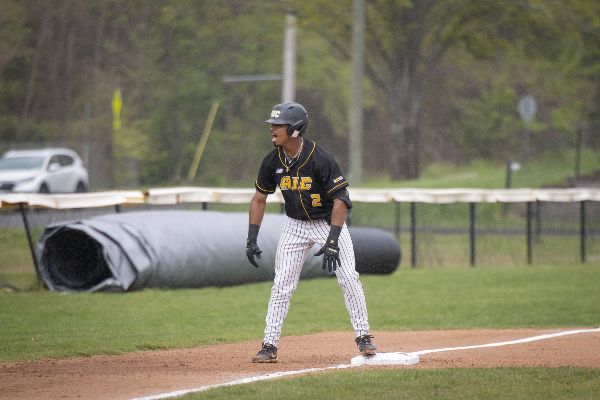 Yeudy Ramirez after a triple on senior day
