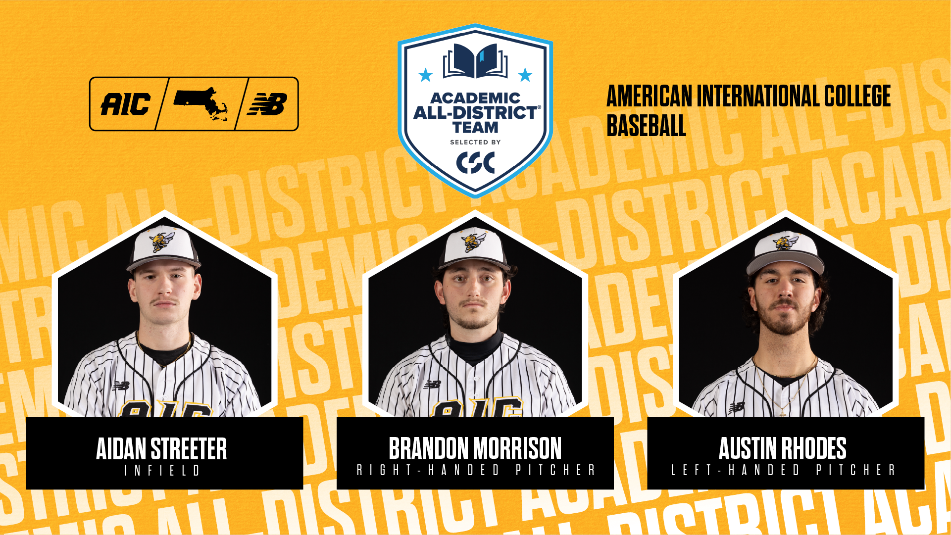 2026 CSC Baseball Academic All-District Honors