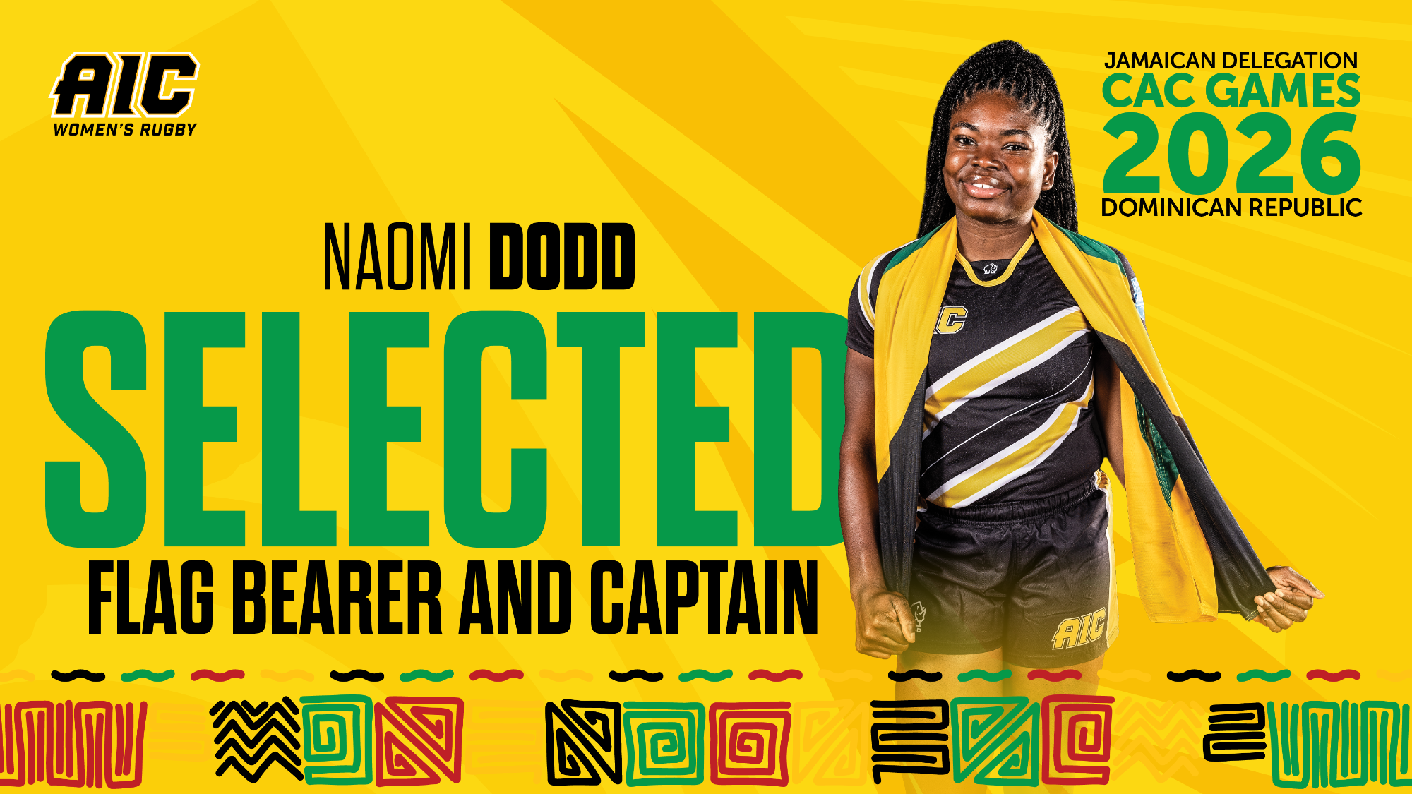 Naomi Dodd selected Flag Bearer and Captain for Jamaica at CRC Games