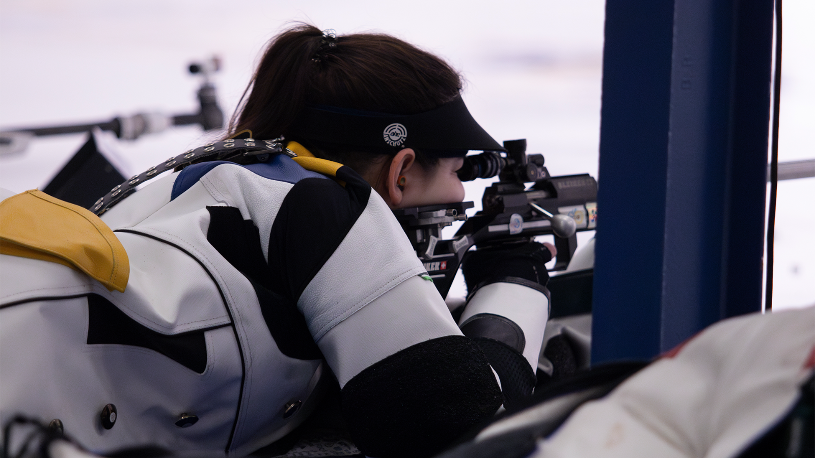 Lucie Kissenberger shoots against Ohio State in the Nanooks' season-opener 2024-25
