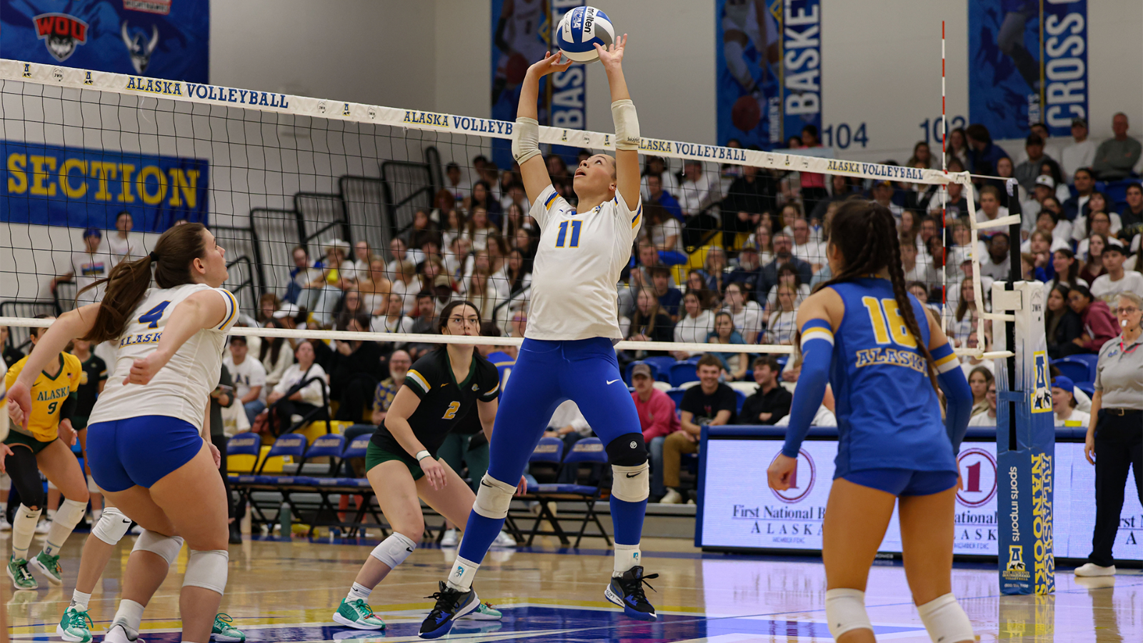 Cynphany Henderson sets up the attack against UAA in October 2025