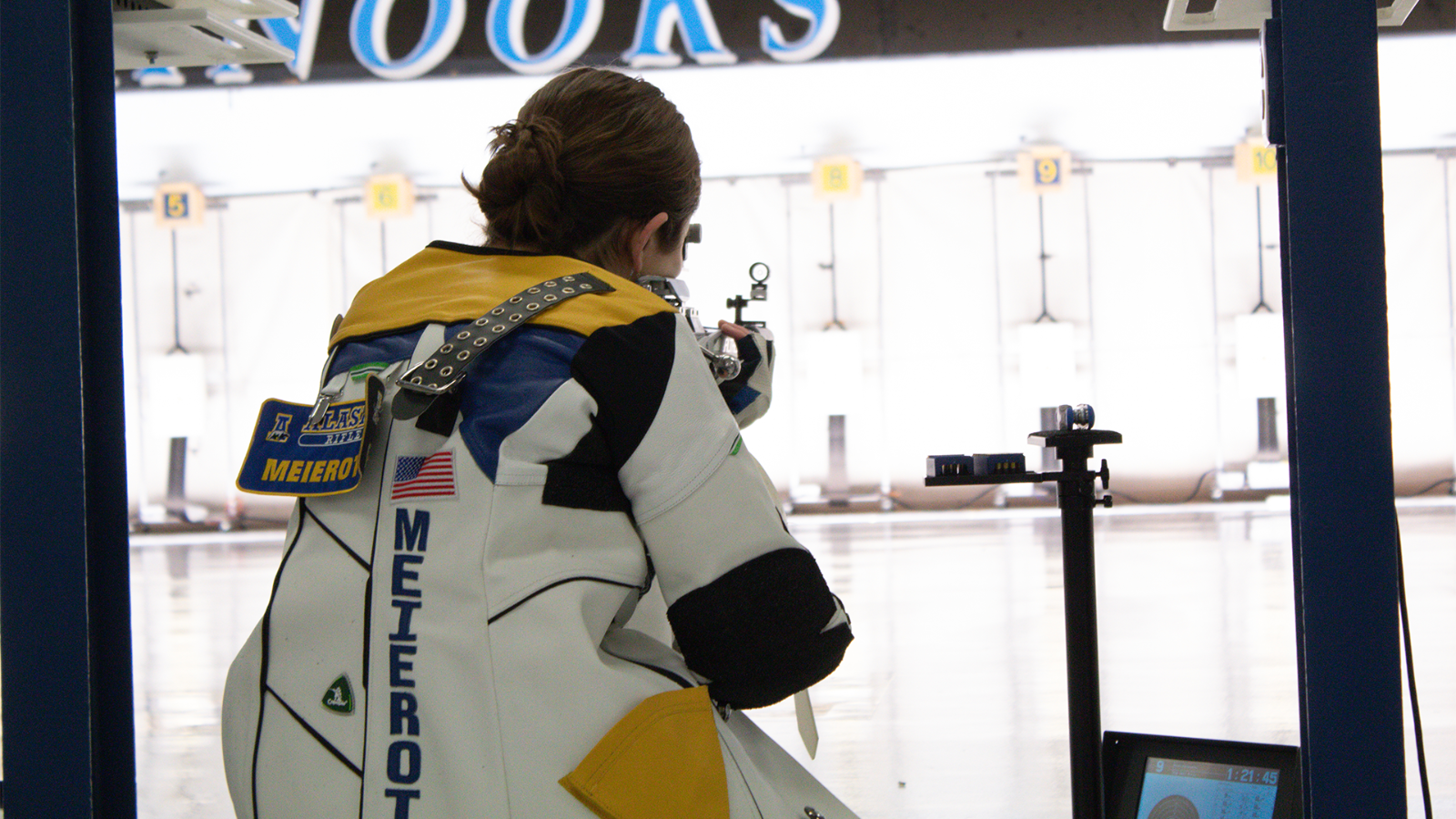 Noah Meierotto shoots against Ohio State