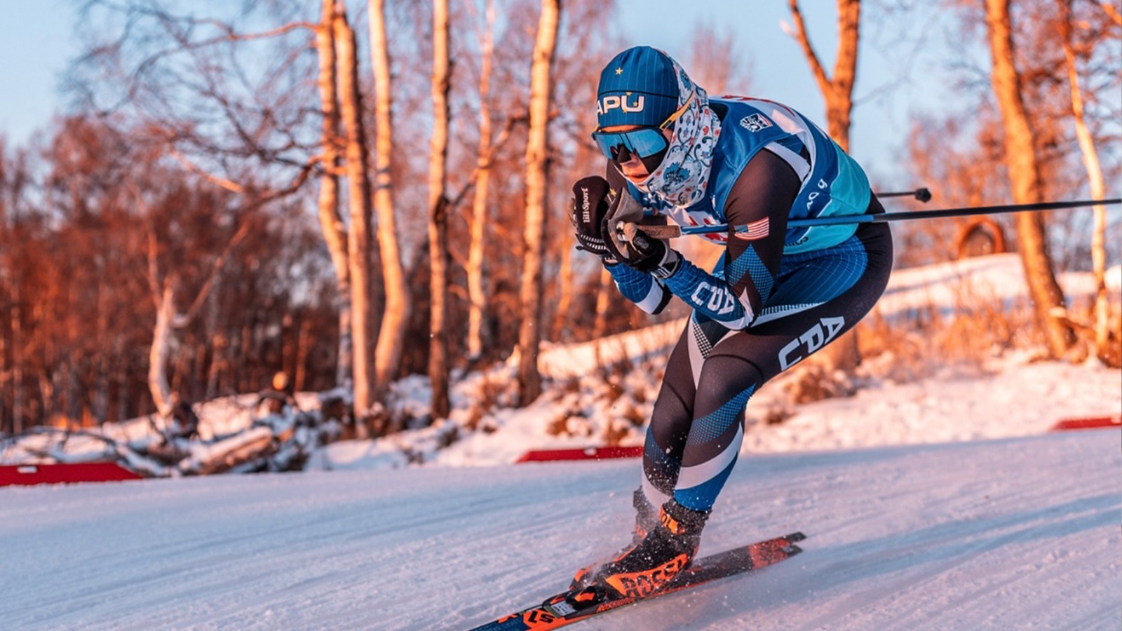 Piper Sears skiing for APU