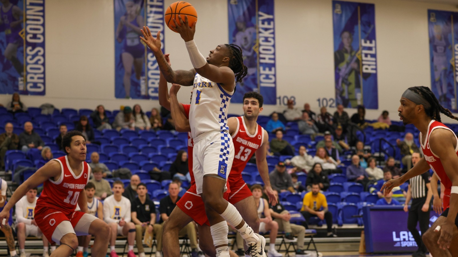 Mike Miller goes up for a layup vs. Simon Fraser on Jan. 3, 2026